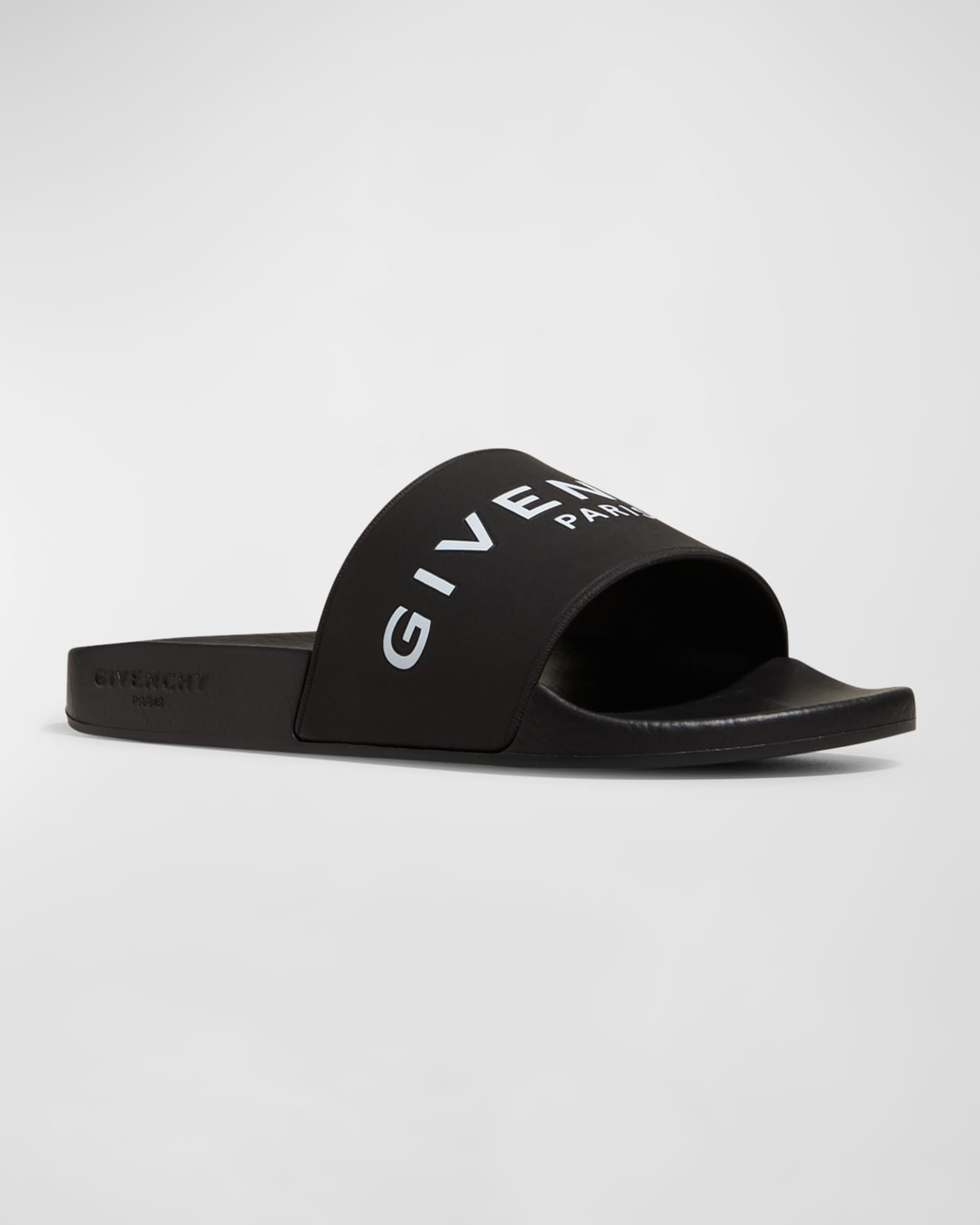 Givenchy Men's Logo Pool Slide Sandals | Neiman Marcus