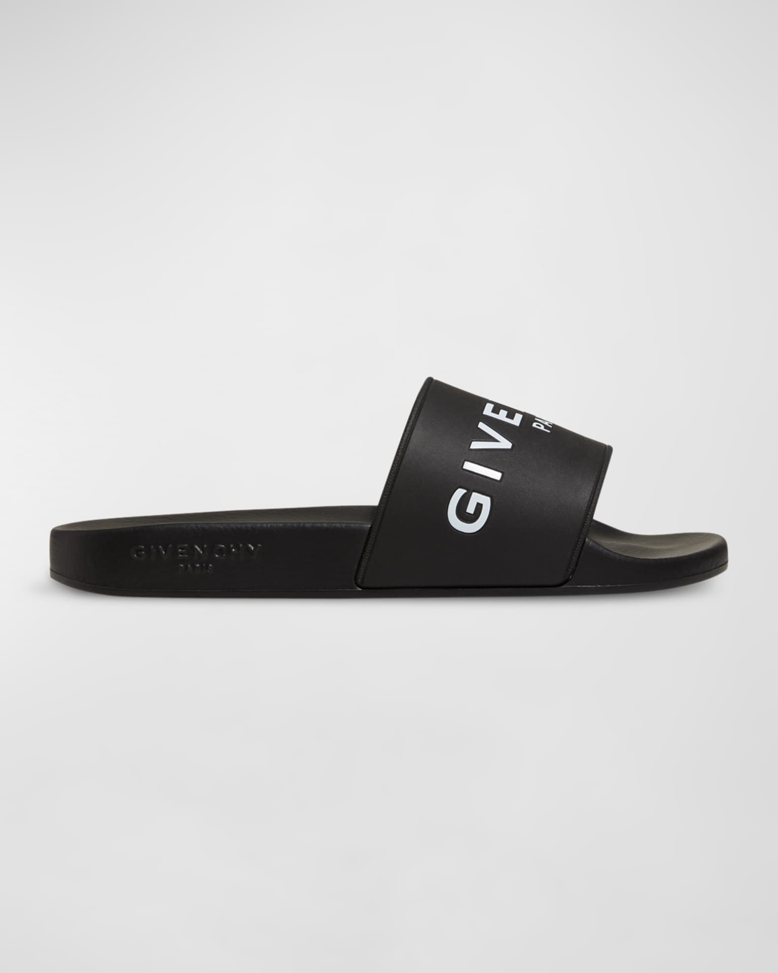 Givenchy Men s Logo Pool Slide Sandals Neiman Marcus