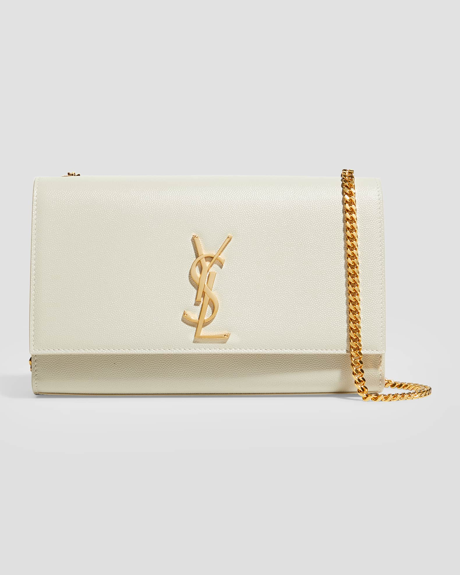 Saint Laurent Kate Medium YSL Crossbody Bag in Grained Leather | Neiman ...