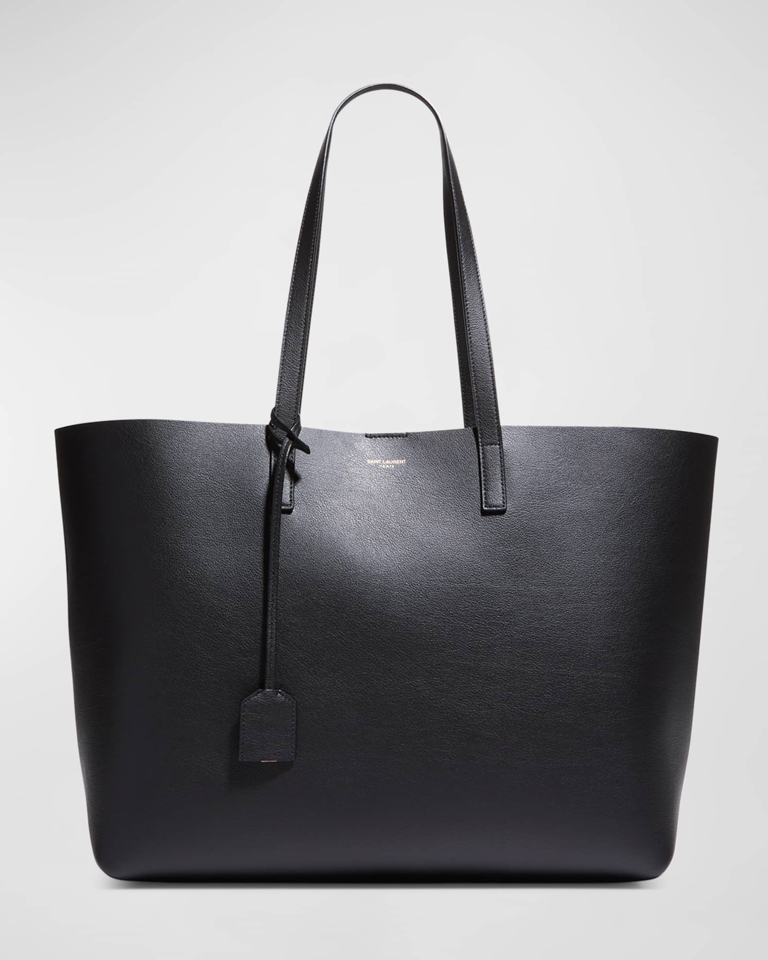 Saint Laurent Shopping Bag East West Tote in Smooth Leather Neiman Marcus
