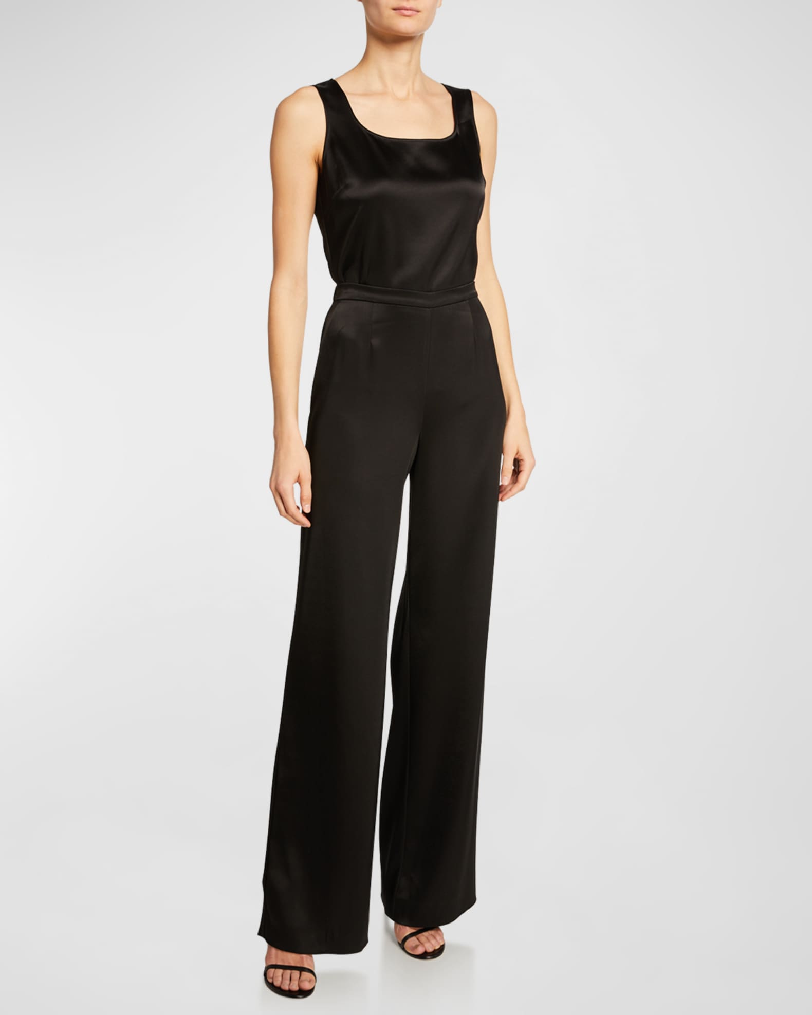 Kate Satin Wide-Leg Pants 1