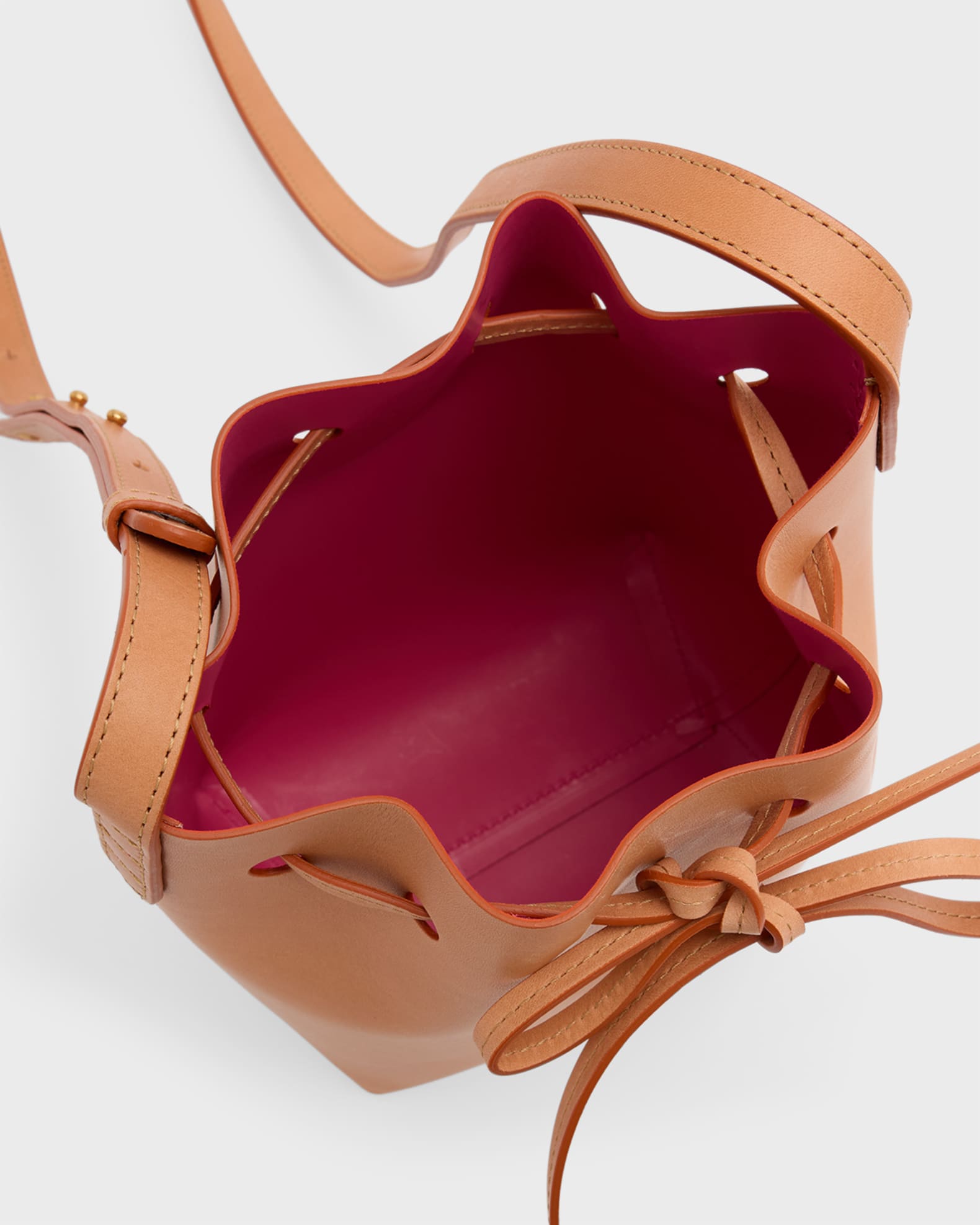 Mansur Gavriel Mini Mini Vegetable Tanned Leather Bucket Bag Neiman Marcus