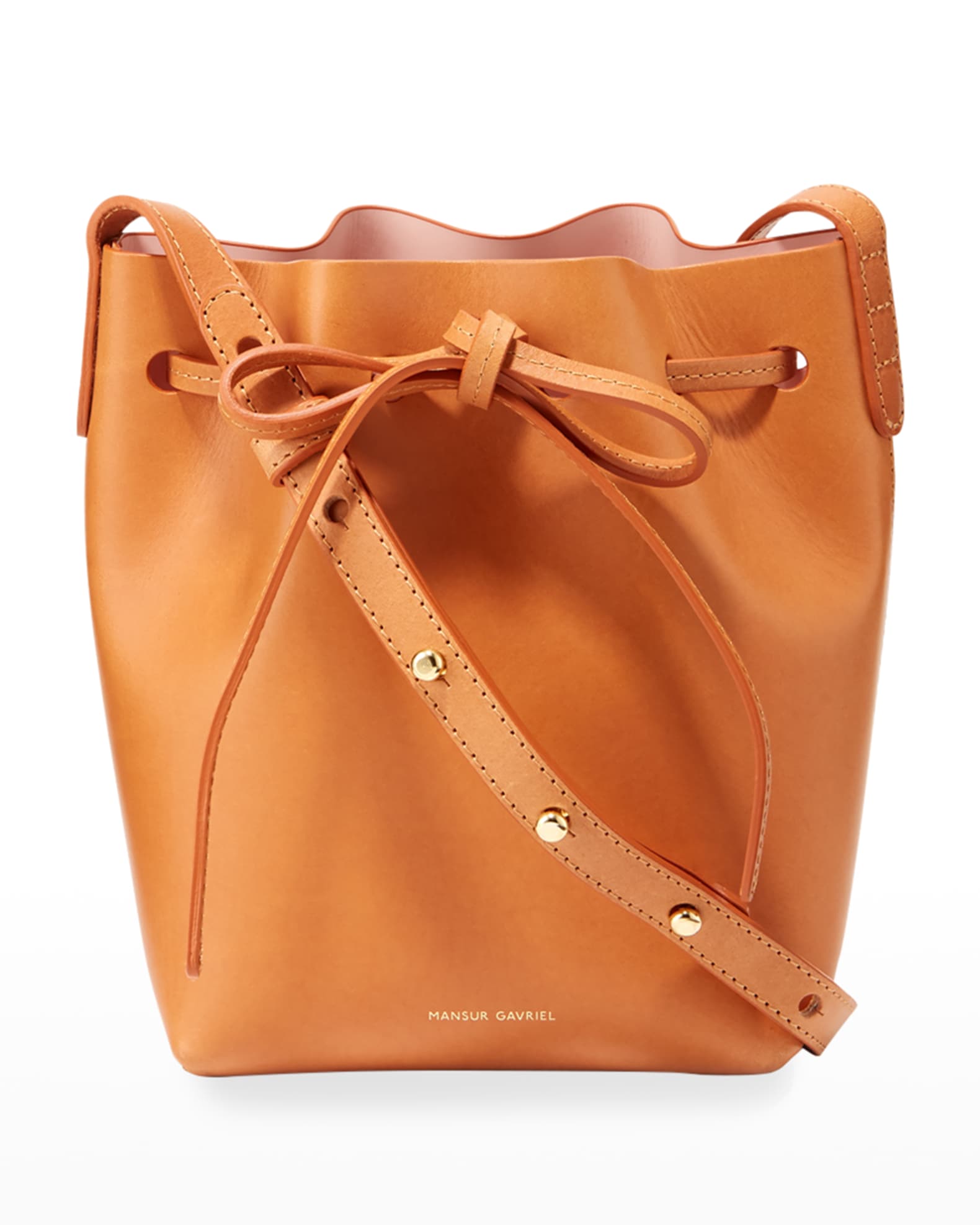 Mansur Gavriel Mini Mini Vegetable-Tanned Leather Bucket Bag
