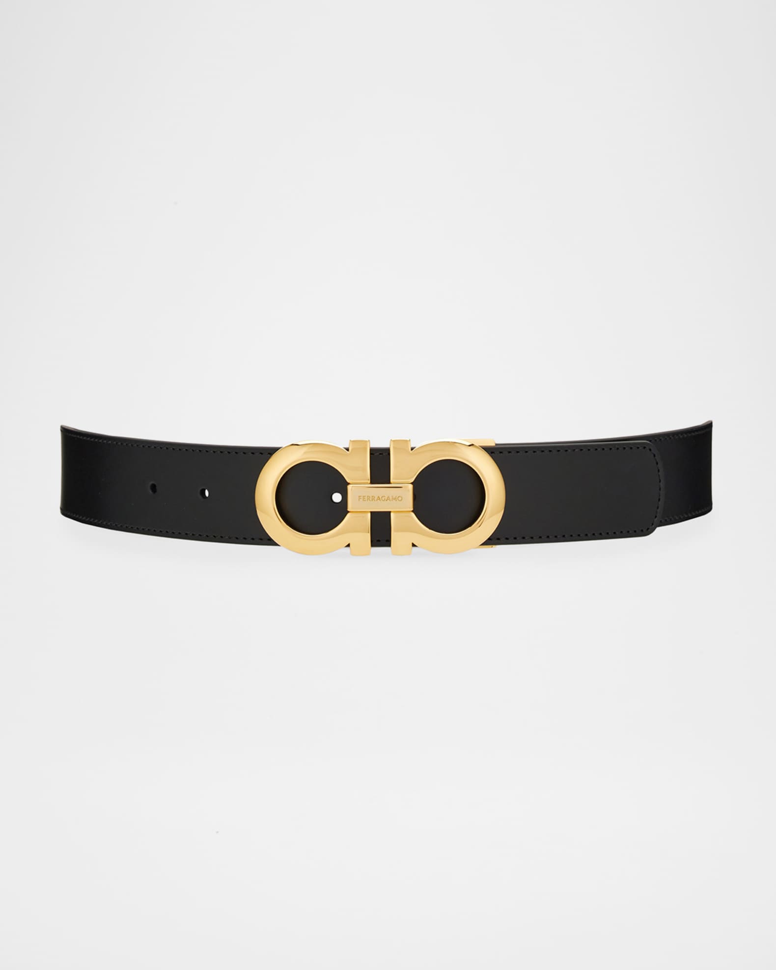 Ferragamo Men's Reversible Double-Gancini Leather Belt | Neiman Marcus