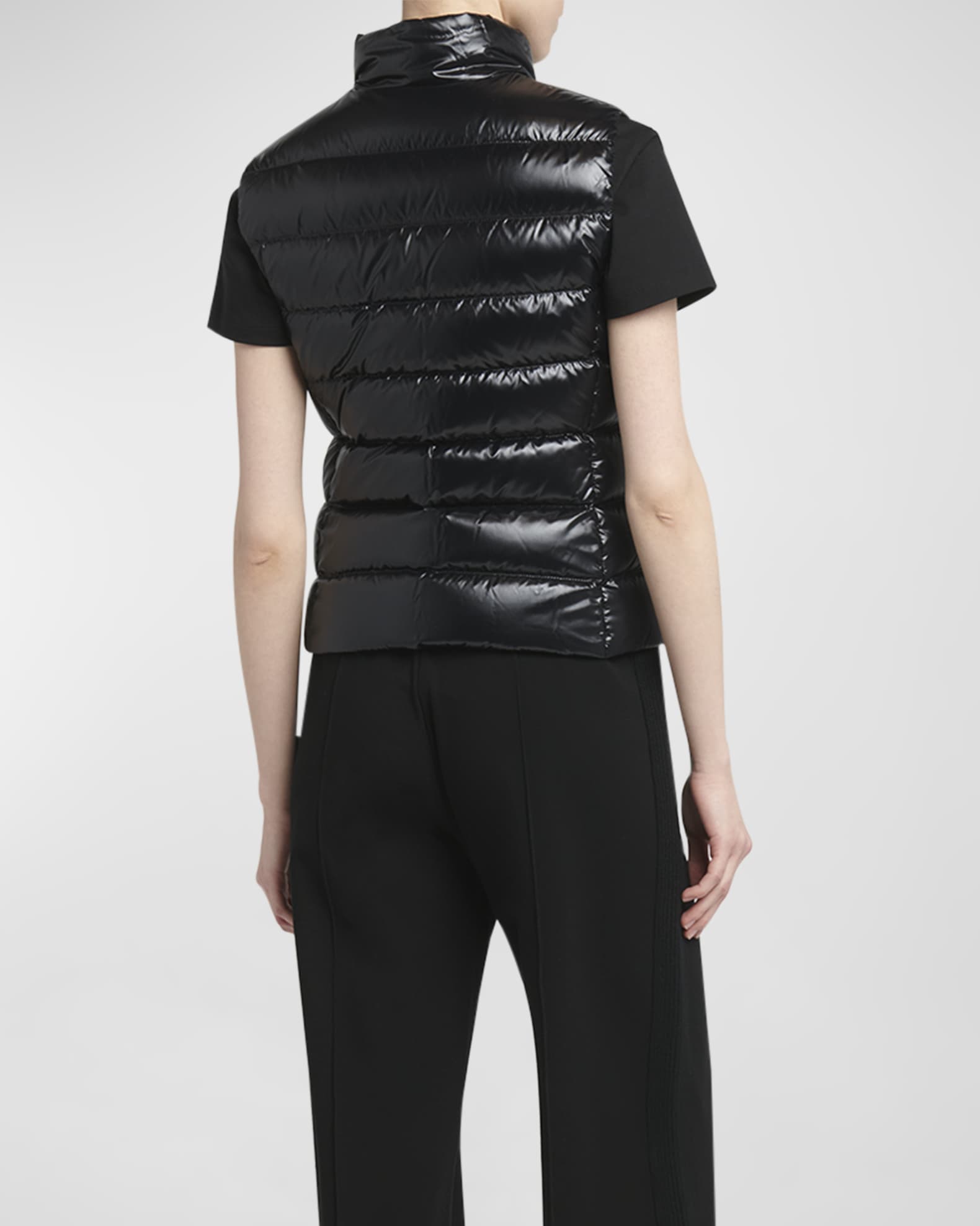 Ghany Shiny Quilted Puffer Vest