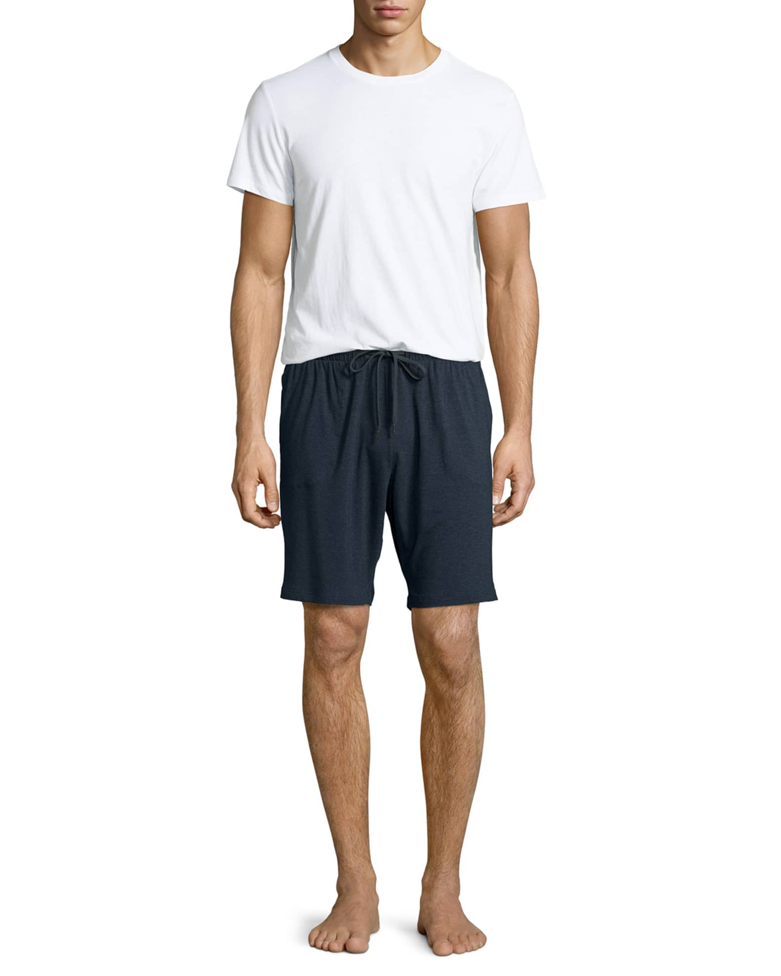 Derek Rose Jersey Lounge Shorts, Anthracite | Neiman Marcus