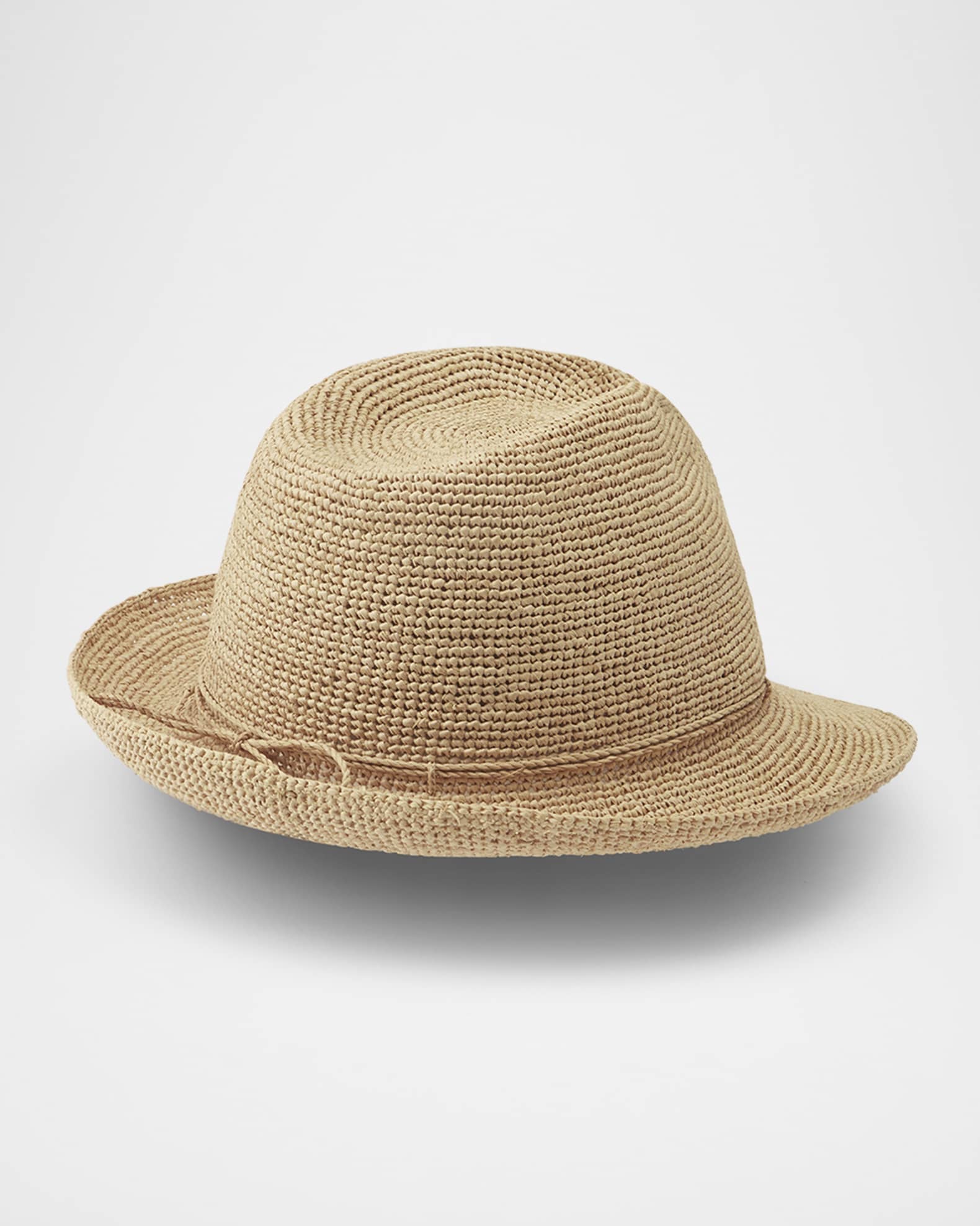 Fai Packable Raffia Fedora Hat 1