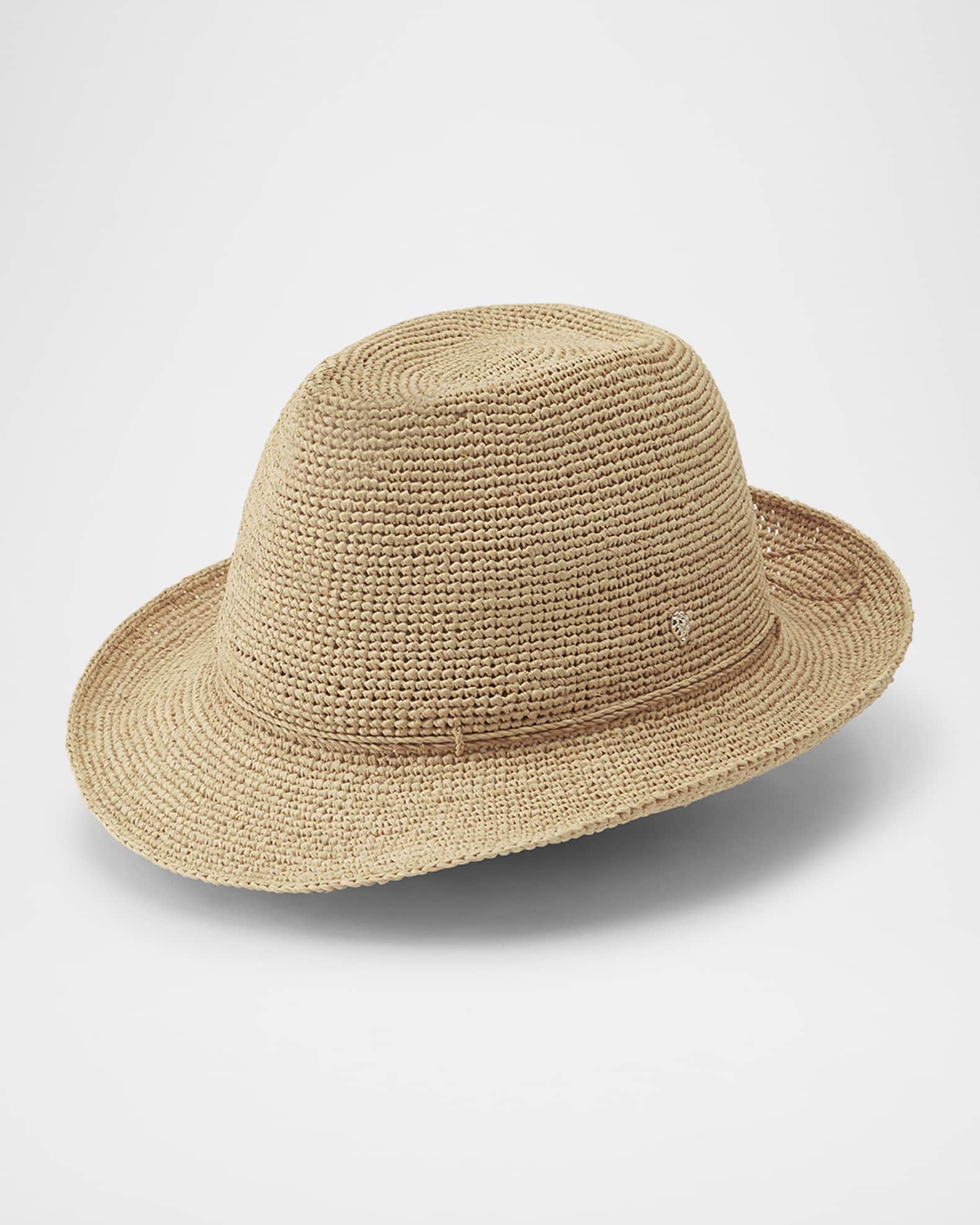 Fai Packable Raffia Fedora Hat 0