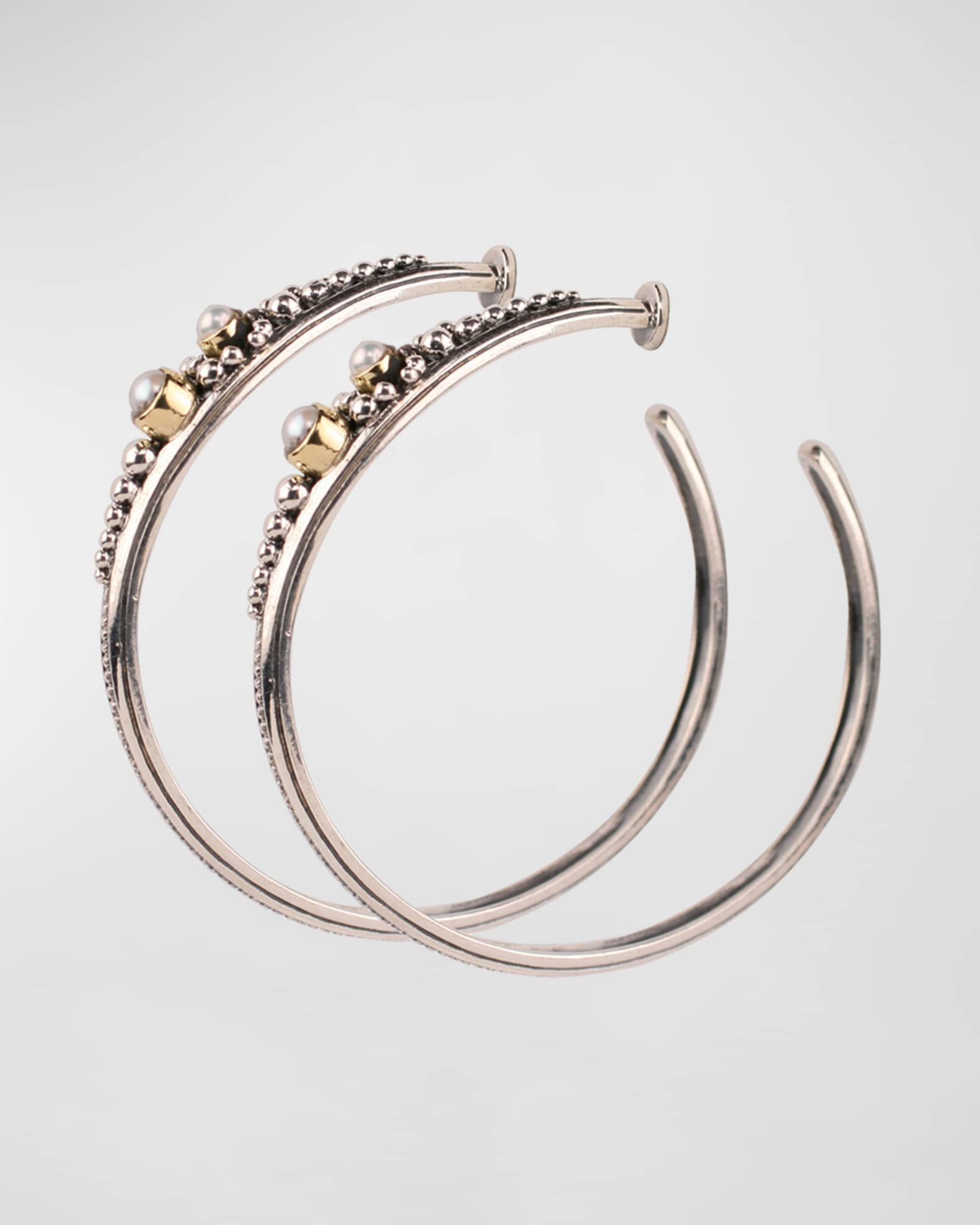 Pearl Hoop Earrings 0