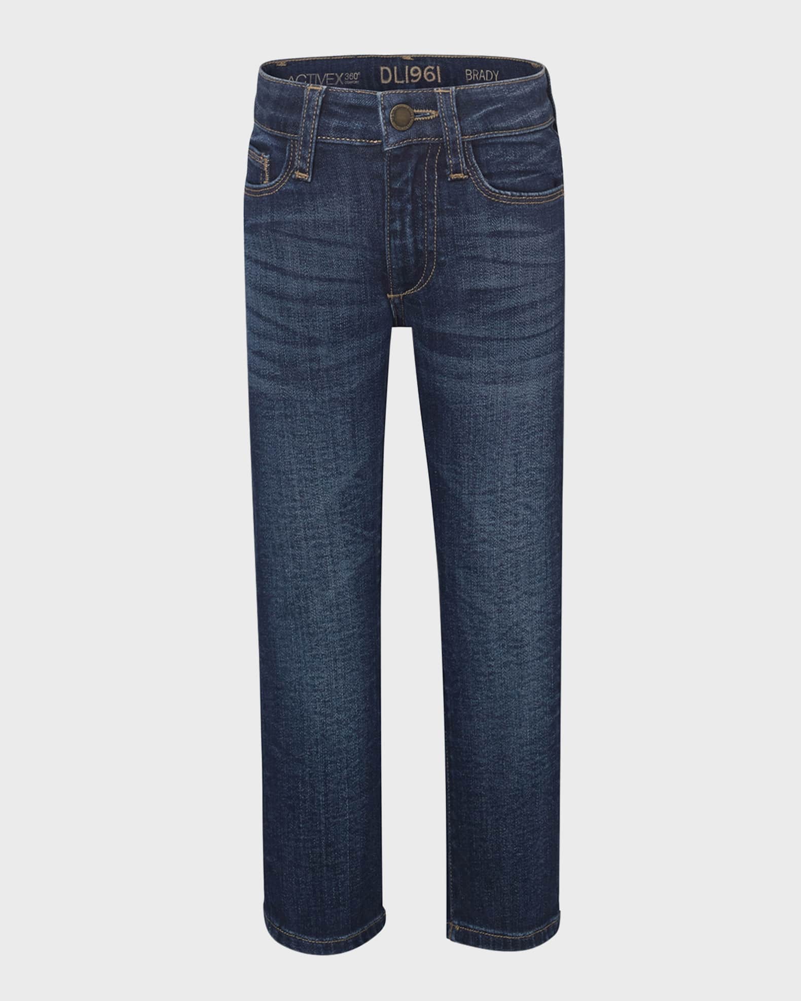 Boy's Brady Straight Leg Dark Rinse Jeans, Size 8-14 0