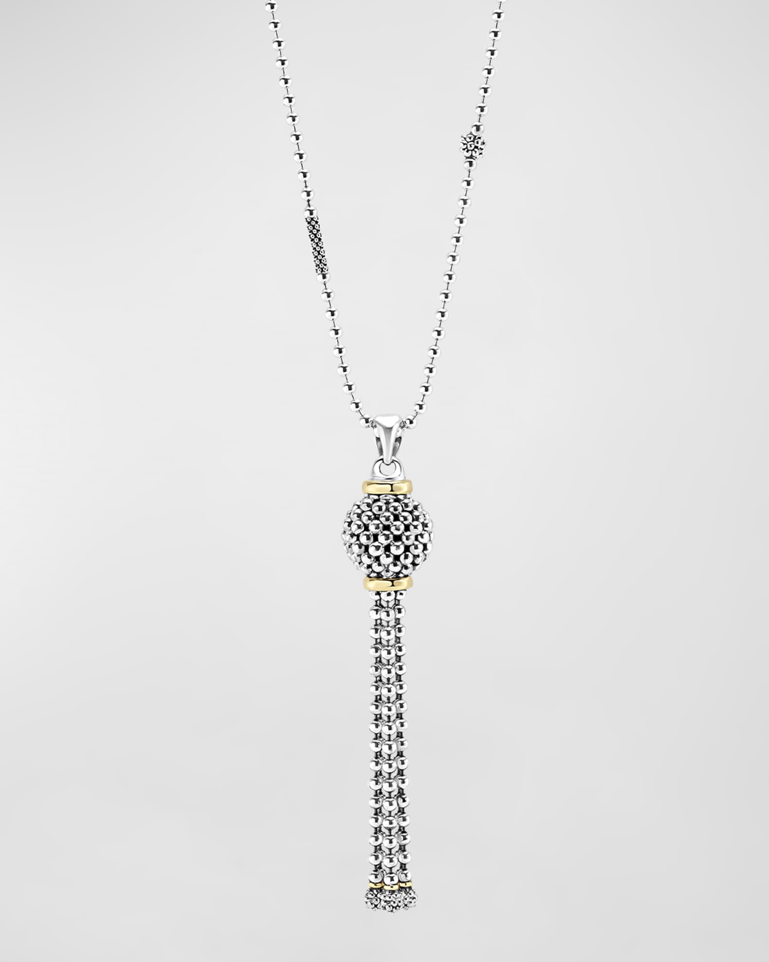 LAGOS Sterling Silver Caviar Tassel Necklace