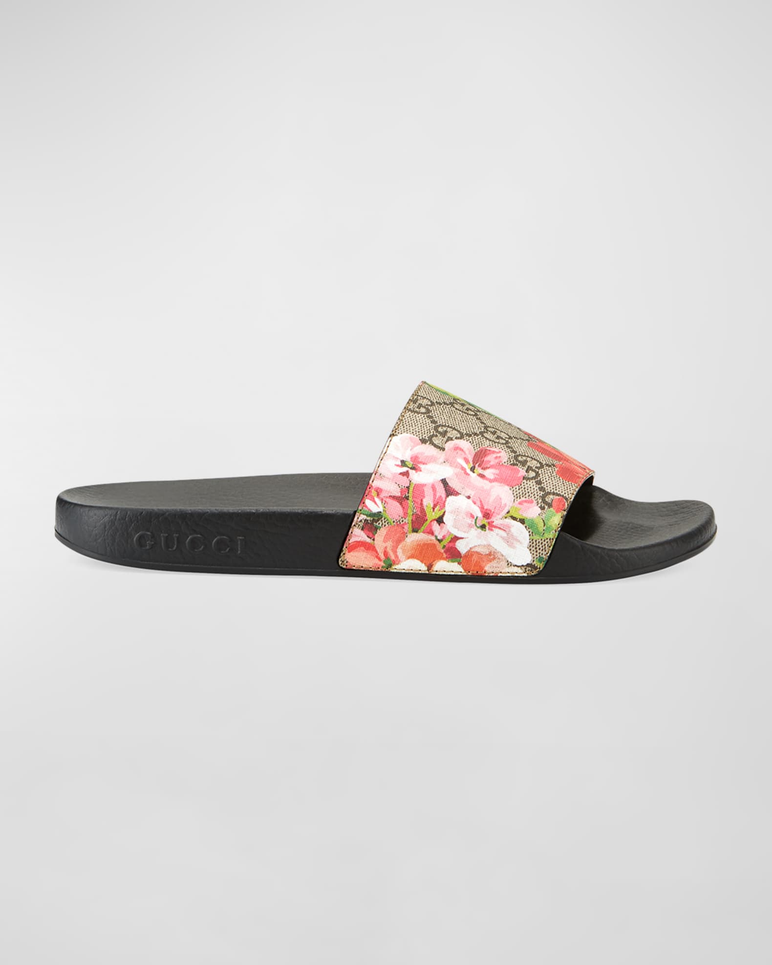 Gucci GG Blooms Supreme Slide Sandal | Neiman Marcus