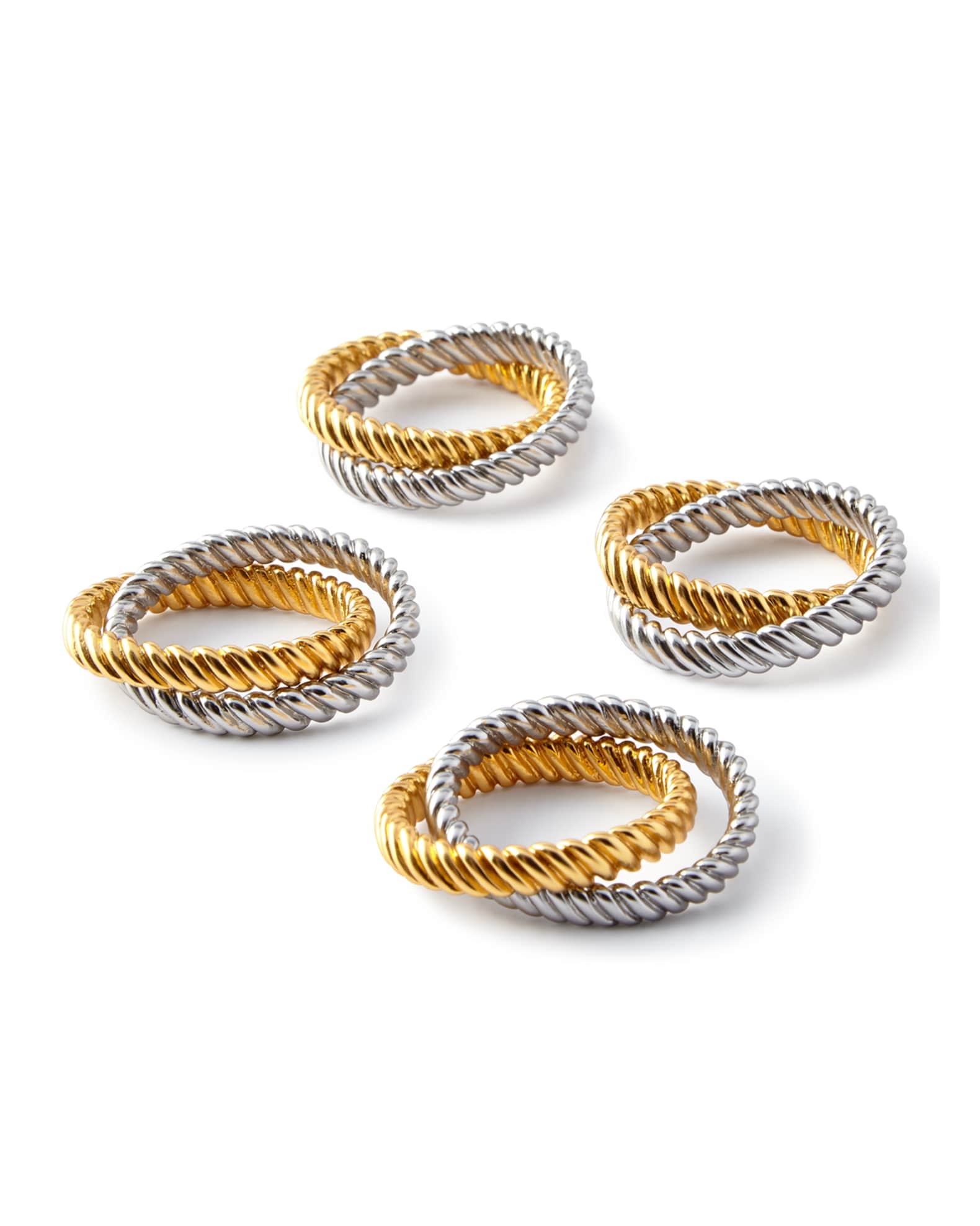 Deco Twist Napkin Rings Jewels, Set of 4 1