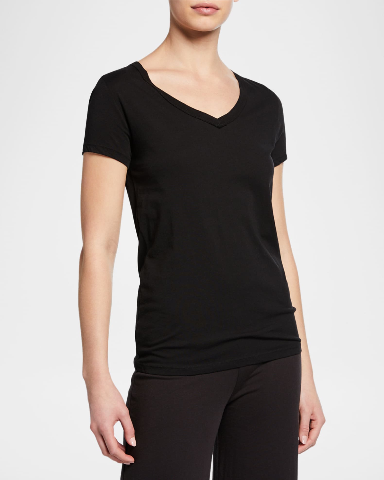 Easy V-Neck Cotton Tee 1