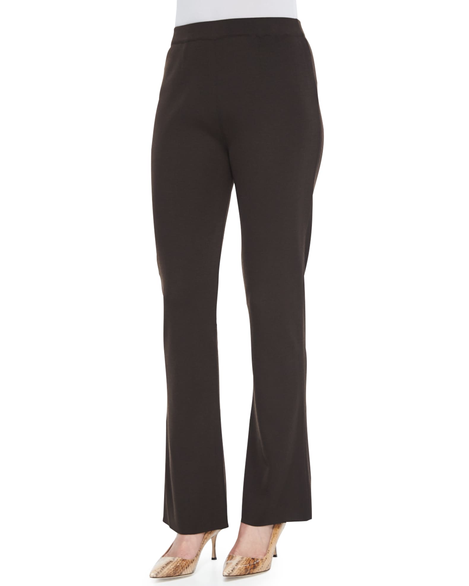 Plus Size Boot-Cut Knit Pants 0