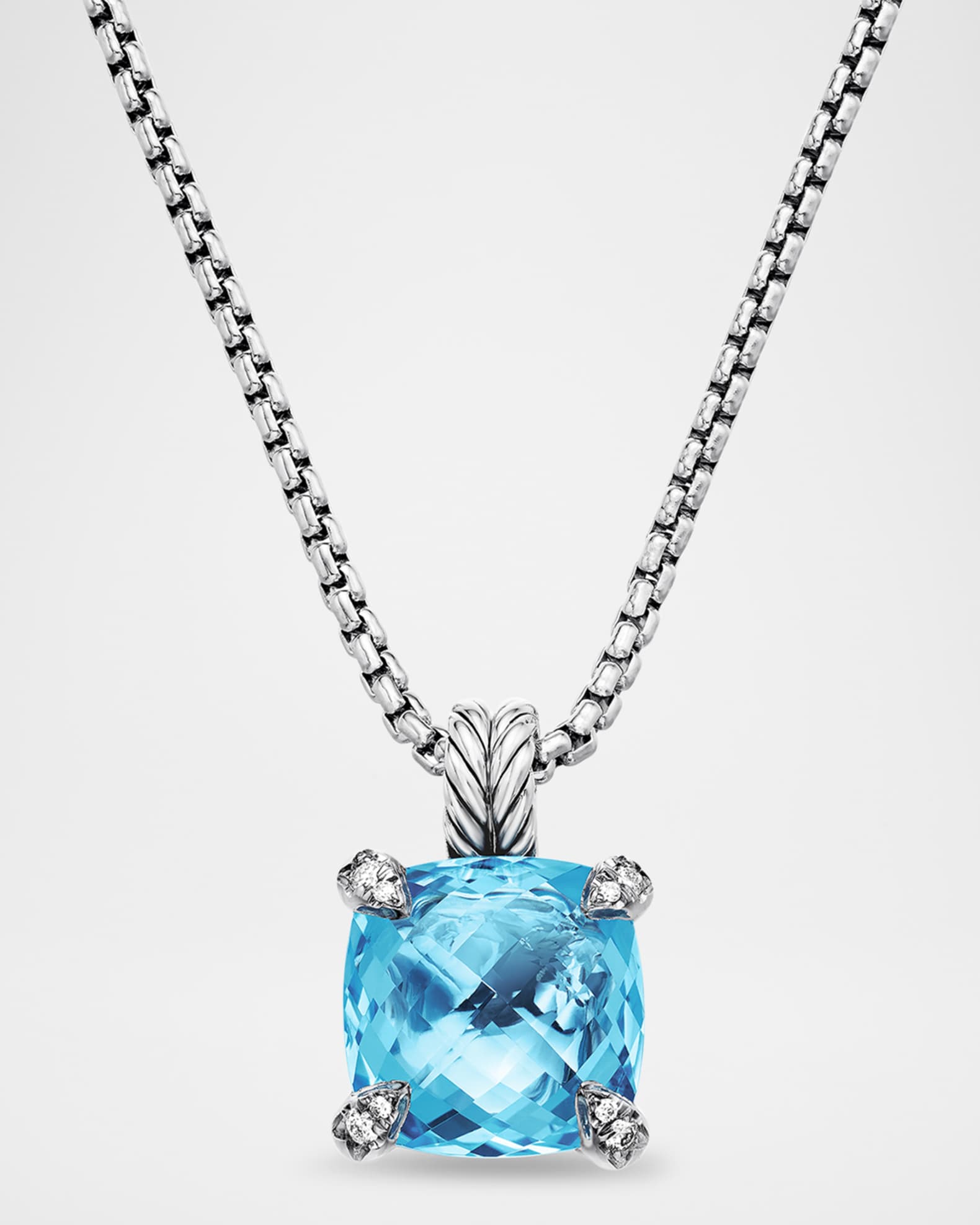 David Yurman 11mm Chatelaine Faceted Pendant Necklace Neiman Marcus