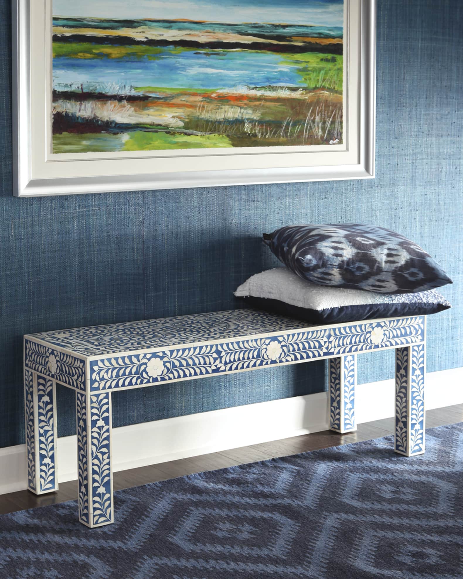Butler Specialty Co Naimi Bone-Inlay Bench | Neiman Marcus
