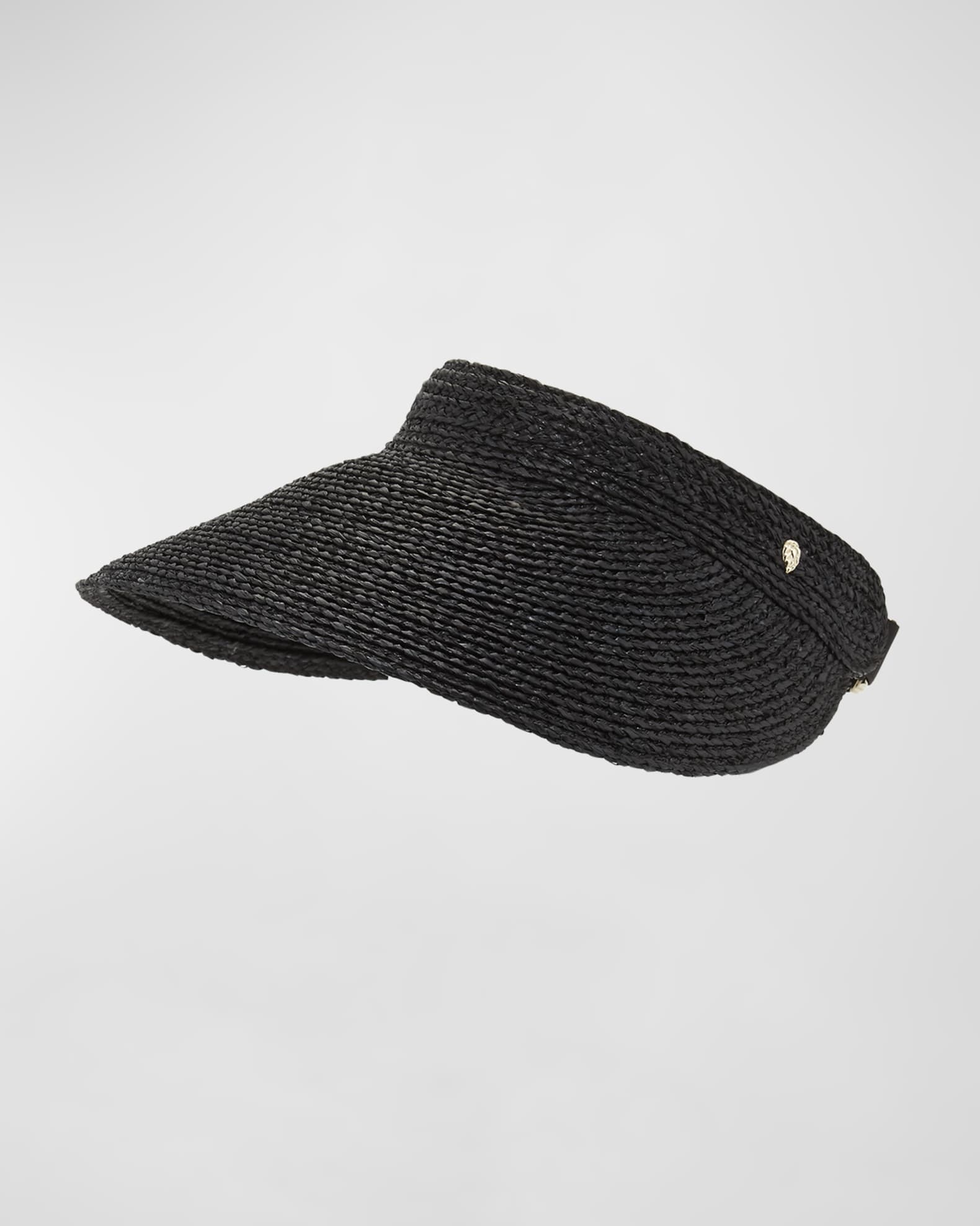 Kirsten Raffia Wide Brim Visor