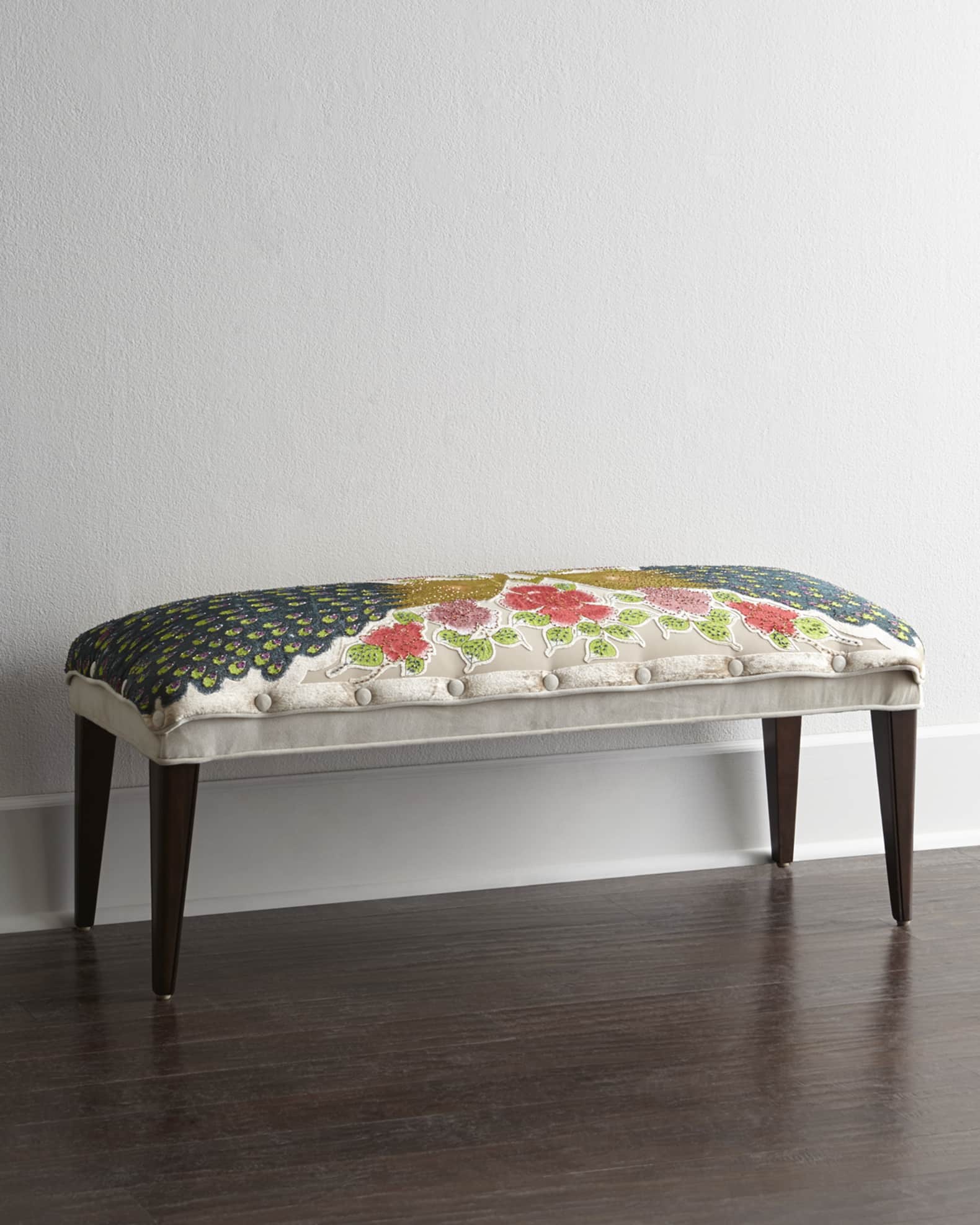 Cream Peacock Bench, 42" 0