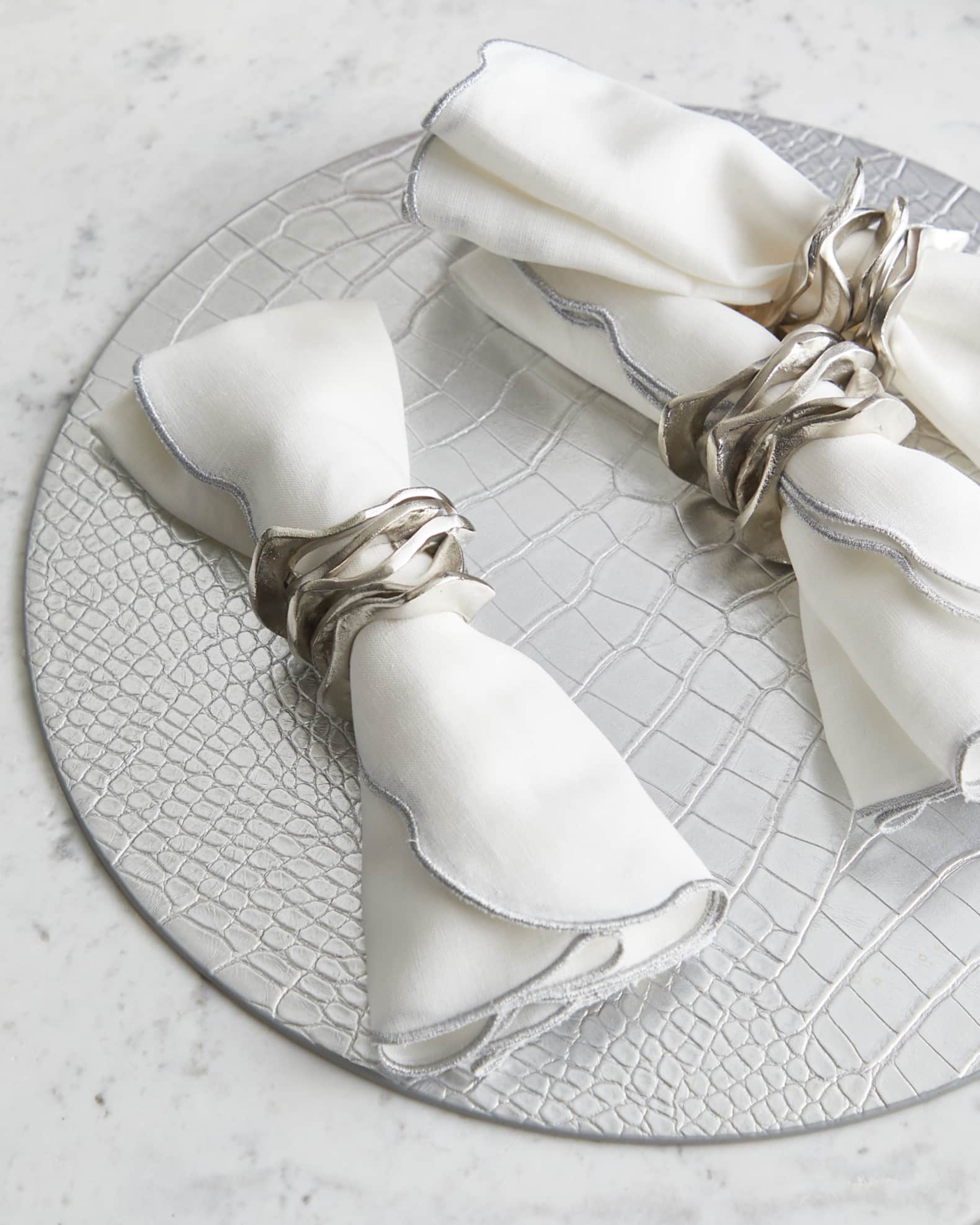Silver Flux Napkin Ring