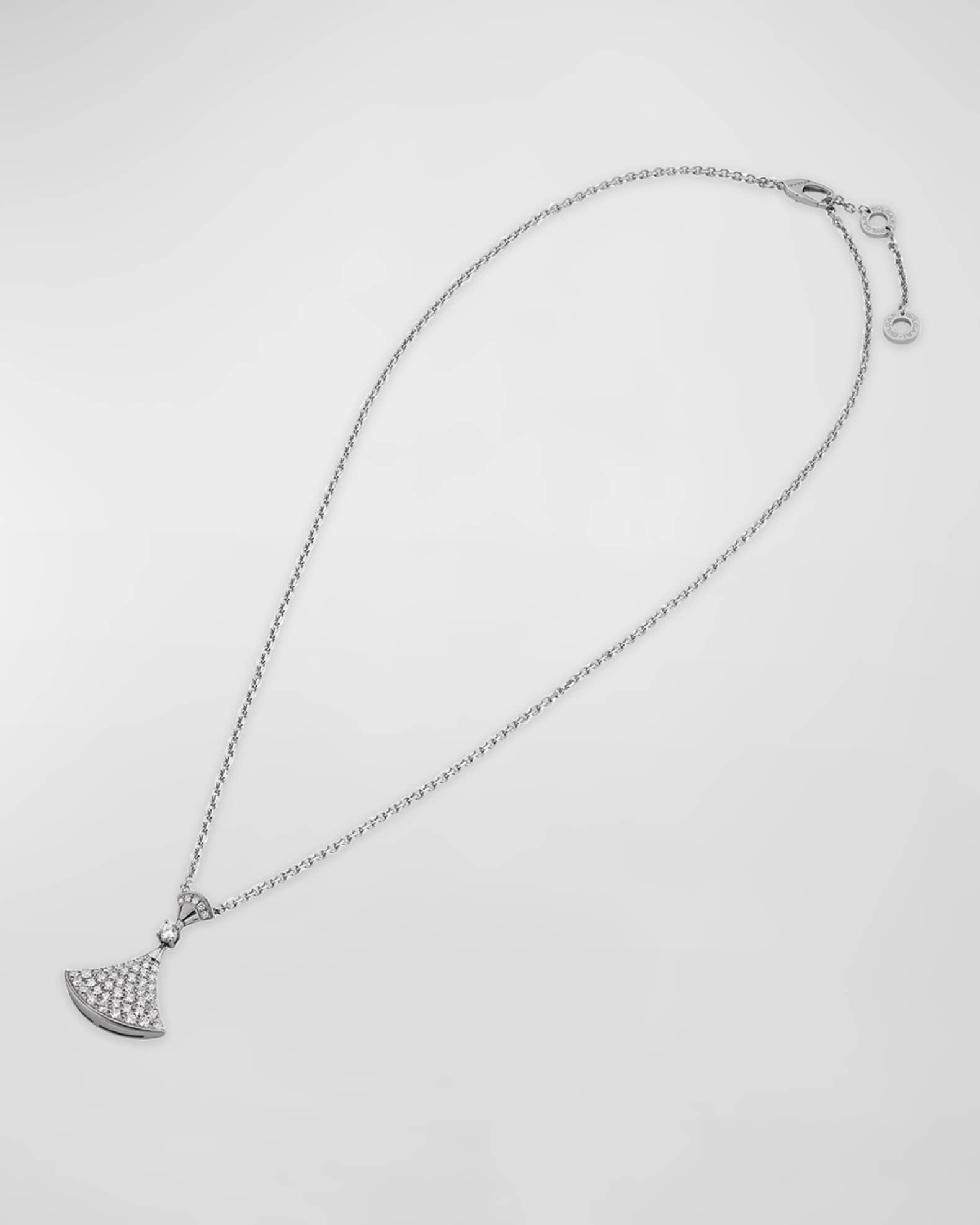 BVLGARI Divas' Dream Diamond Pendant Necklace in 18k White Gold ...
