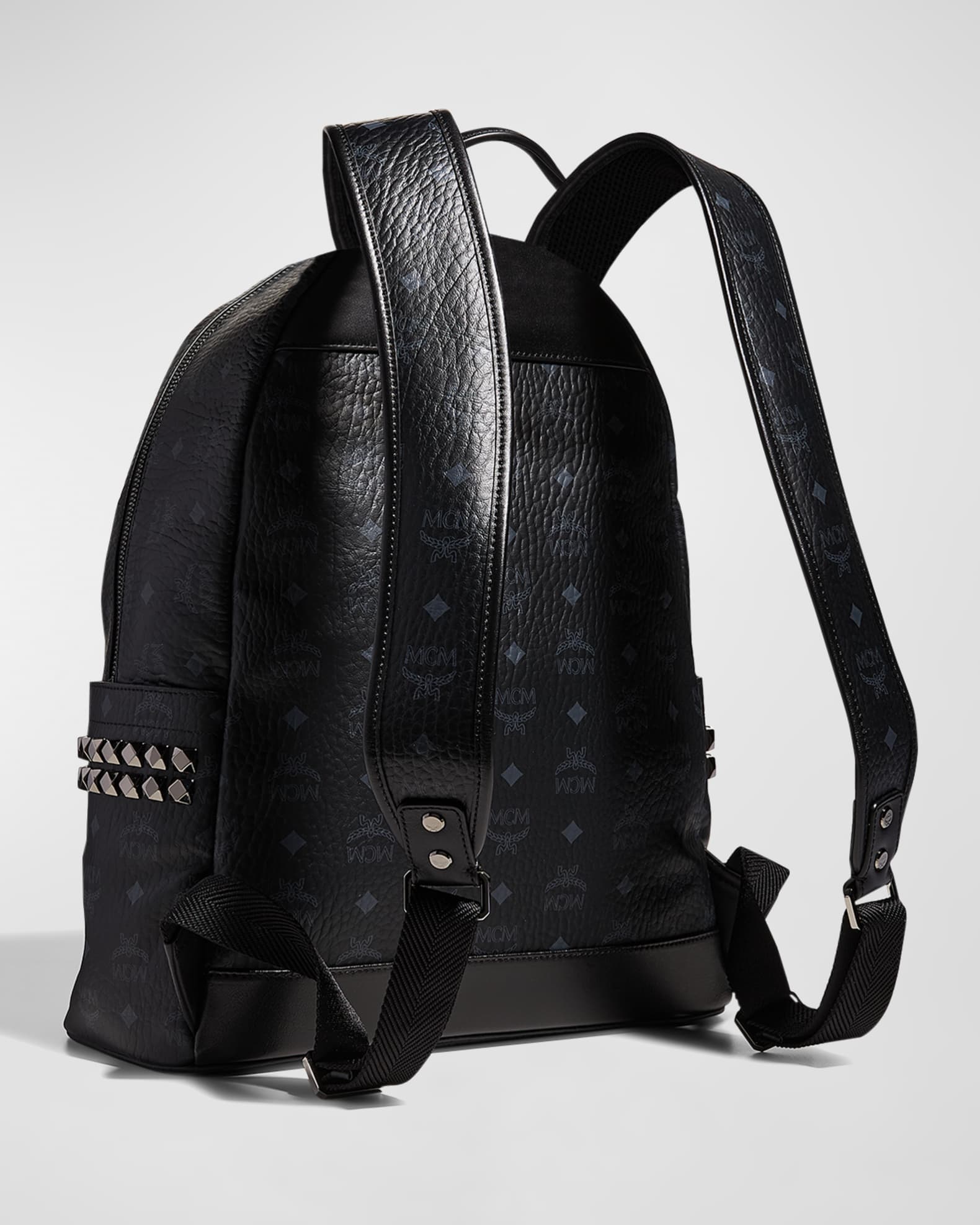 Mcm stark side stud medium backpack black shop