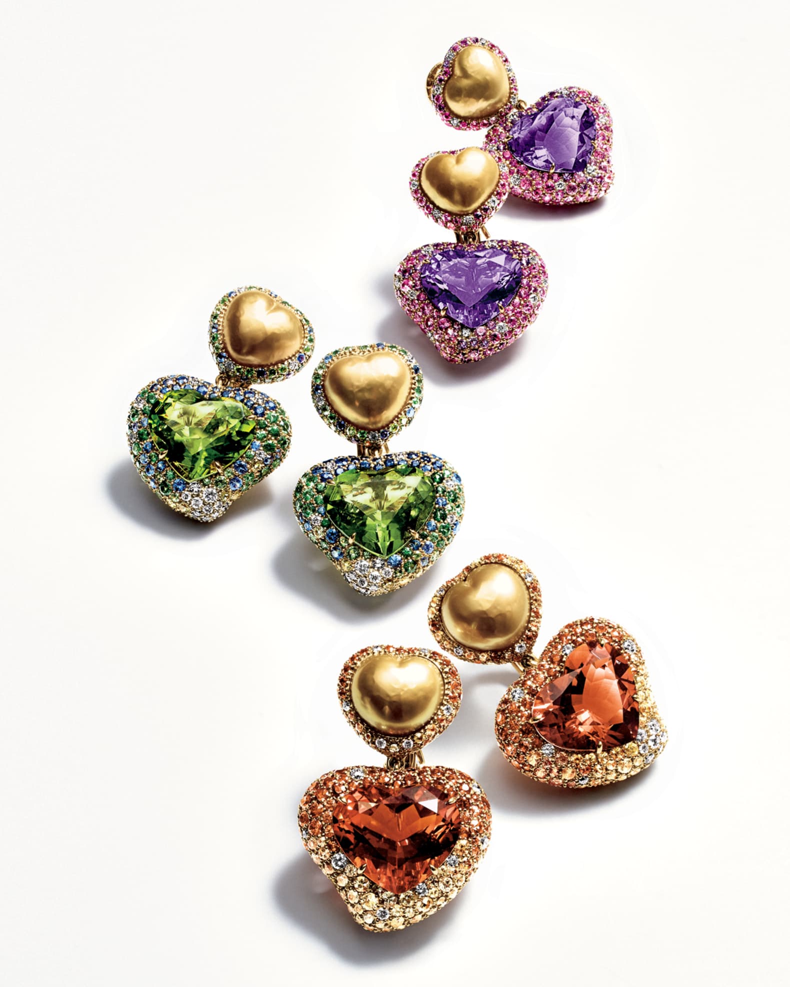 Margot McKinney Jewelry Hearts Desire South Sea Pearl Madeira Citrine Drop Earrings Neiman Marcus