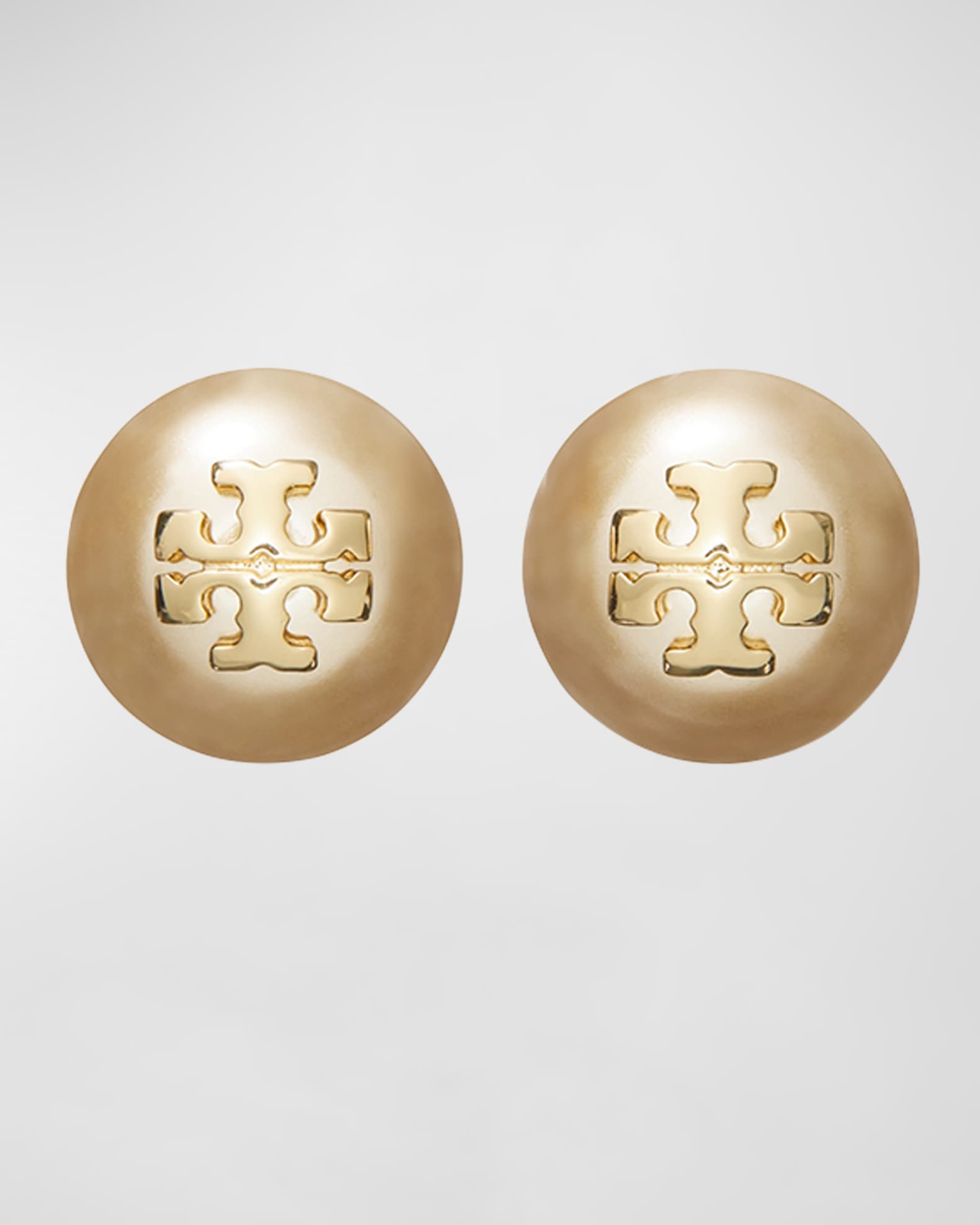 New Tory Burch 18k Gold Plated Kira Stud Earrings in Rose Gold $78