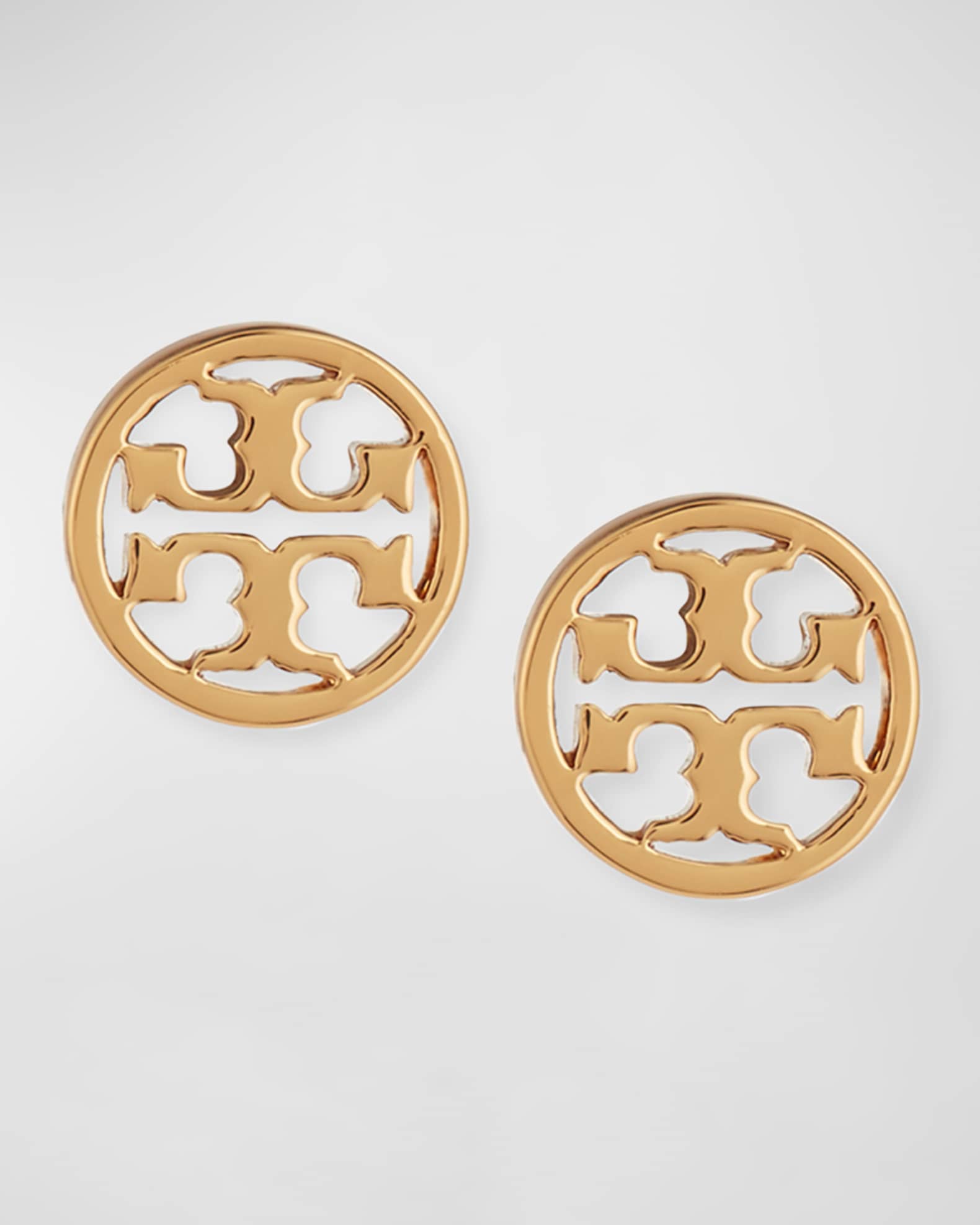 Tory Burch Logo Circle Stud Earrings | Neiman Marcus