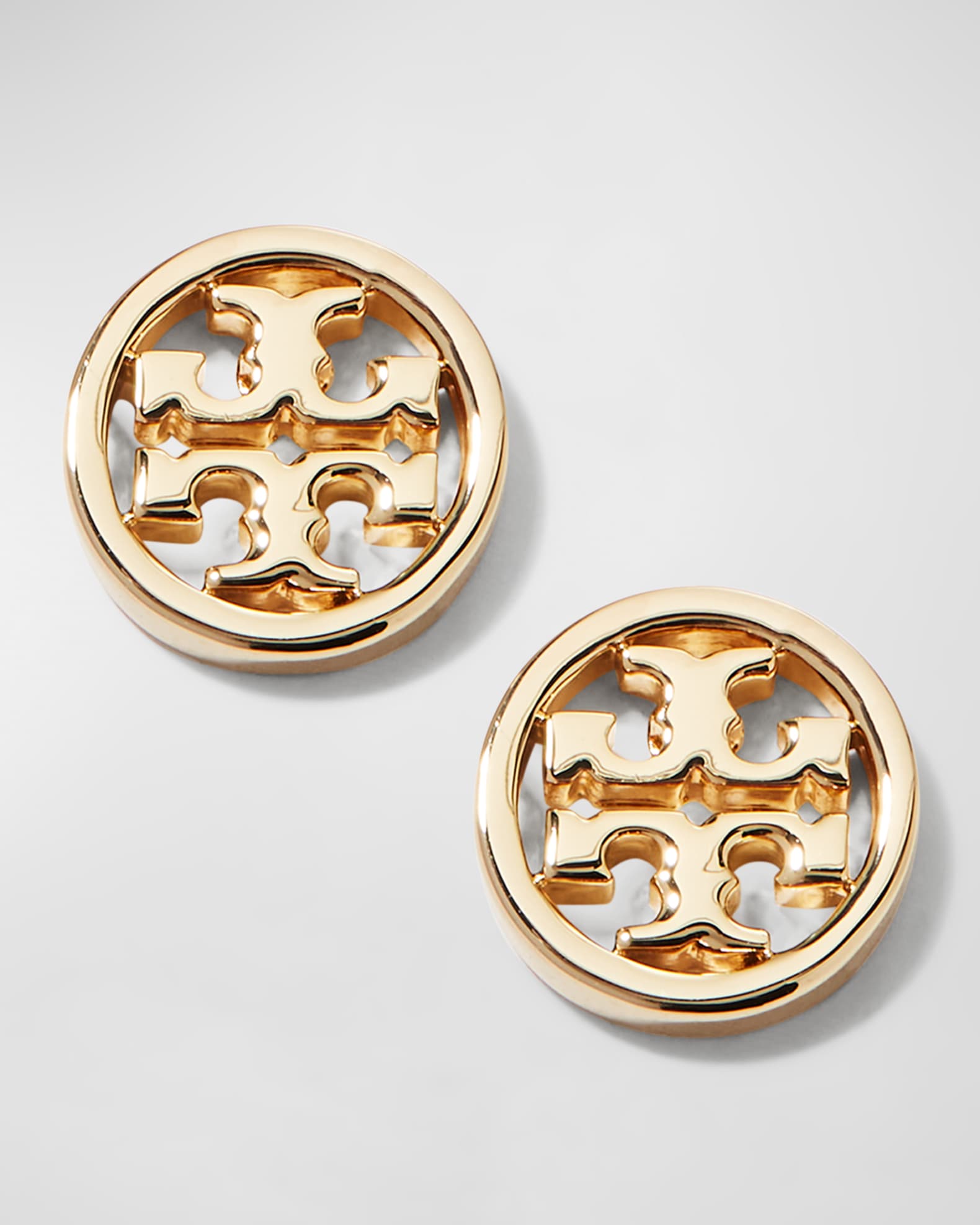 Tory burch large logo stud earrings deals