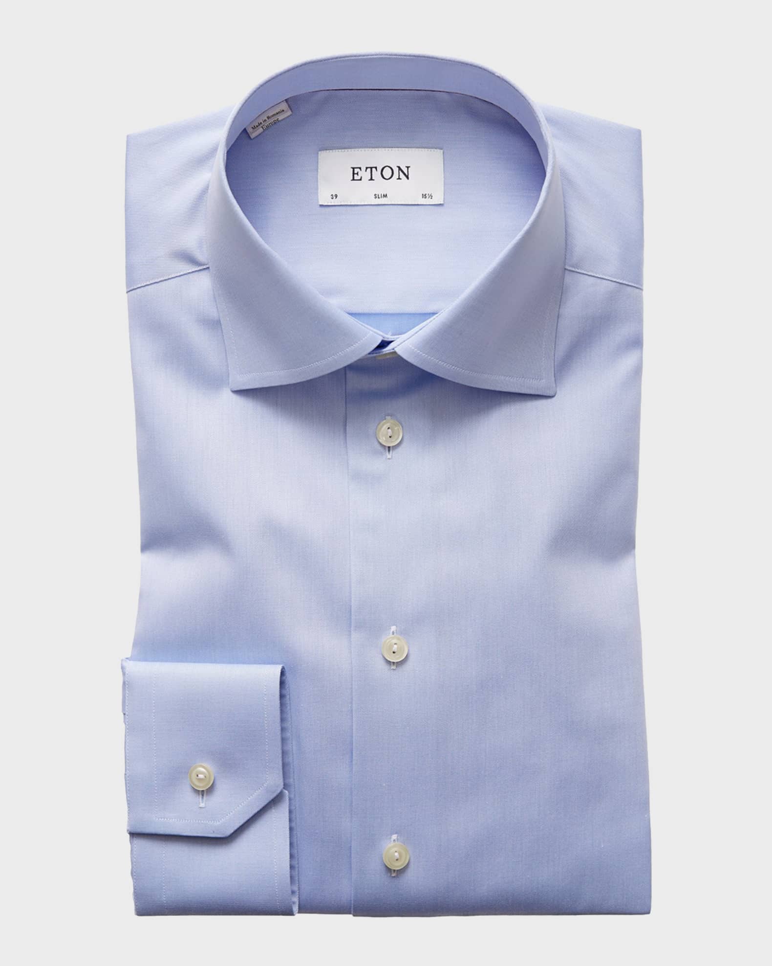 eton men's cotton-twill contemporary-fit dress shirt reviews Light Green Signature Twill Contemporary Fit Shirt