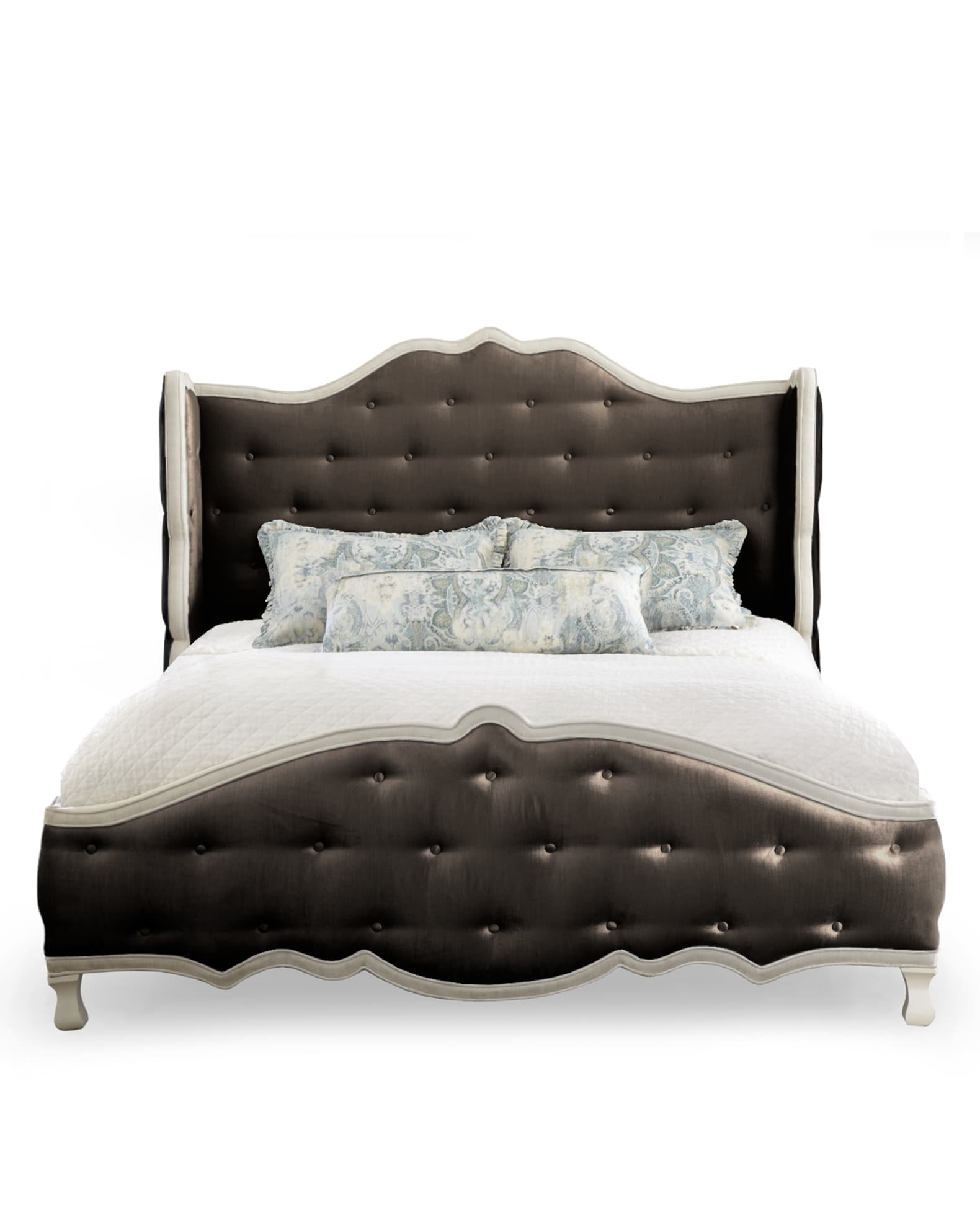 Taupe Tabitha Tufted King Bed 1