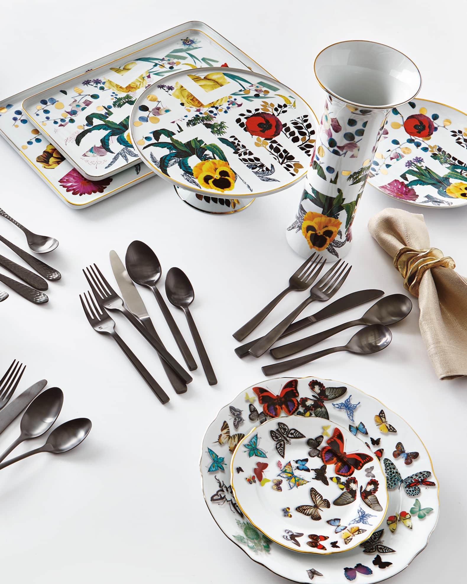 Christian LaCroix X Vista Alegre Butterfly Parade Dinner Plate Neiman