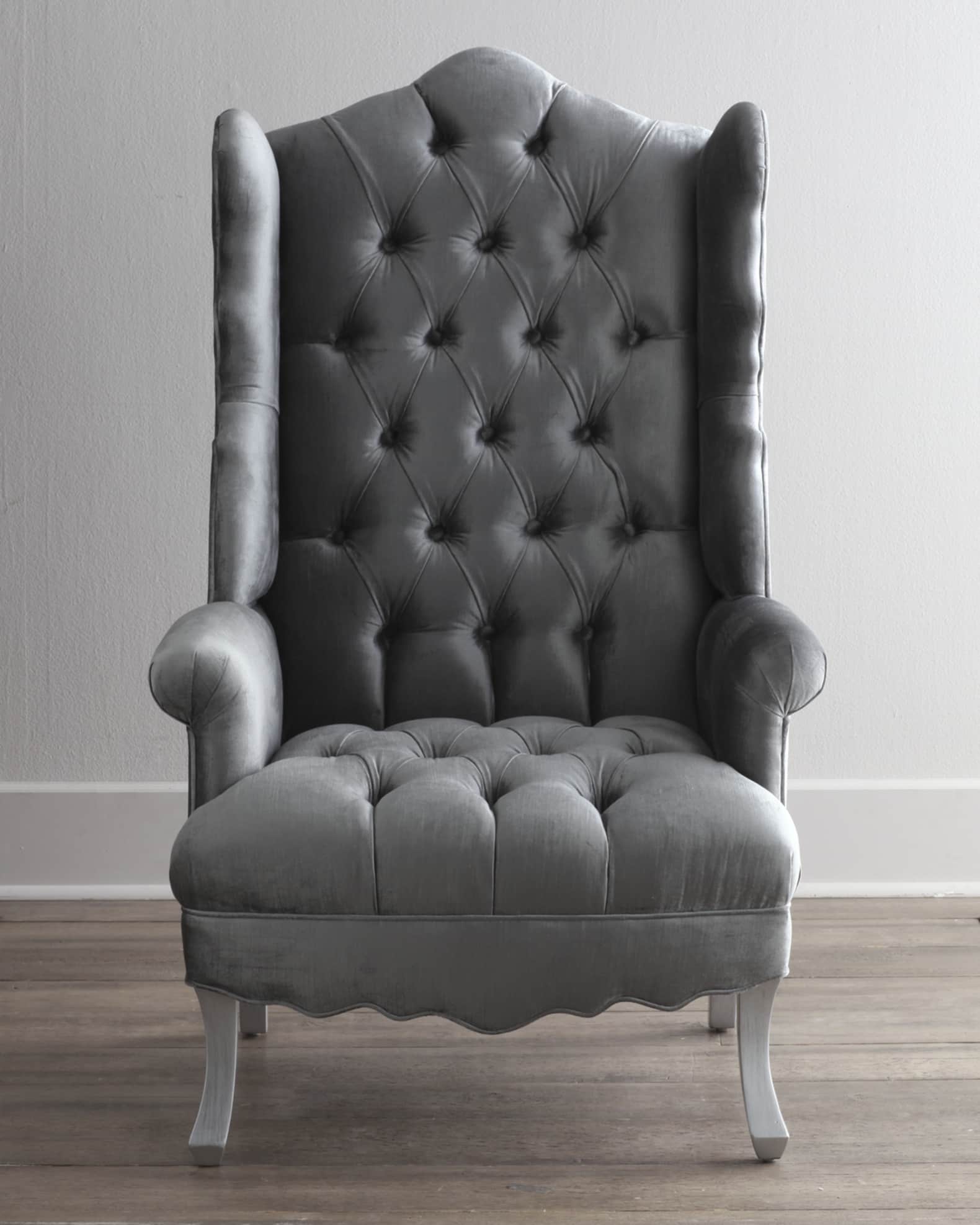 Isabella Chrome Wing Chair 1