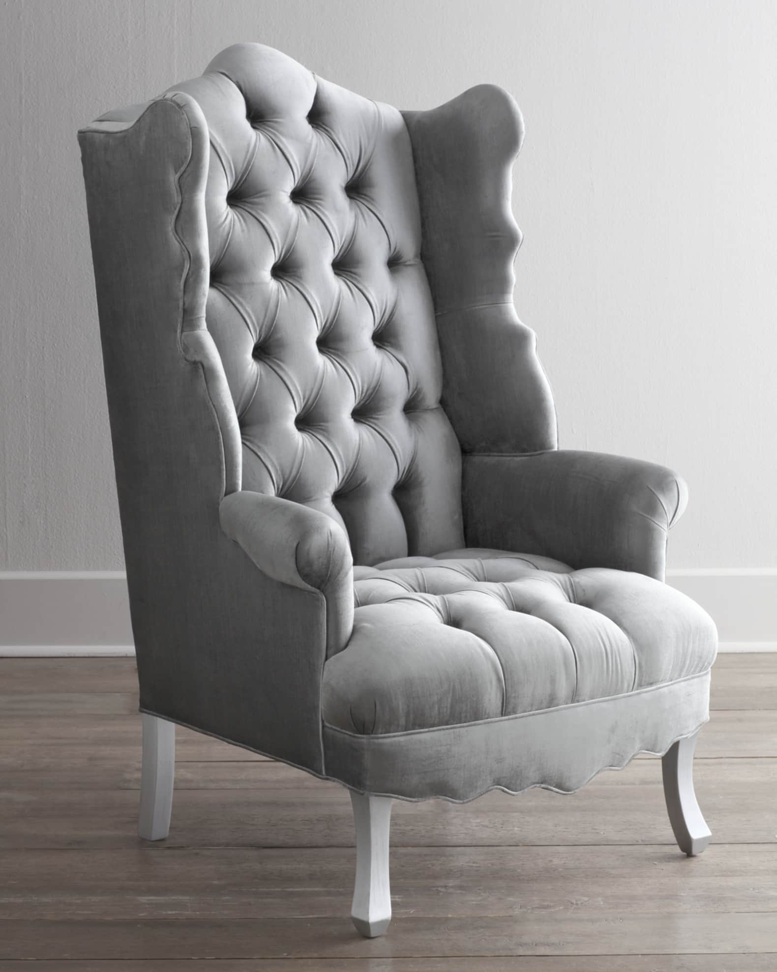 Isabella Chrome Wing Chair 0