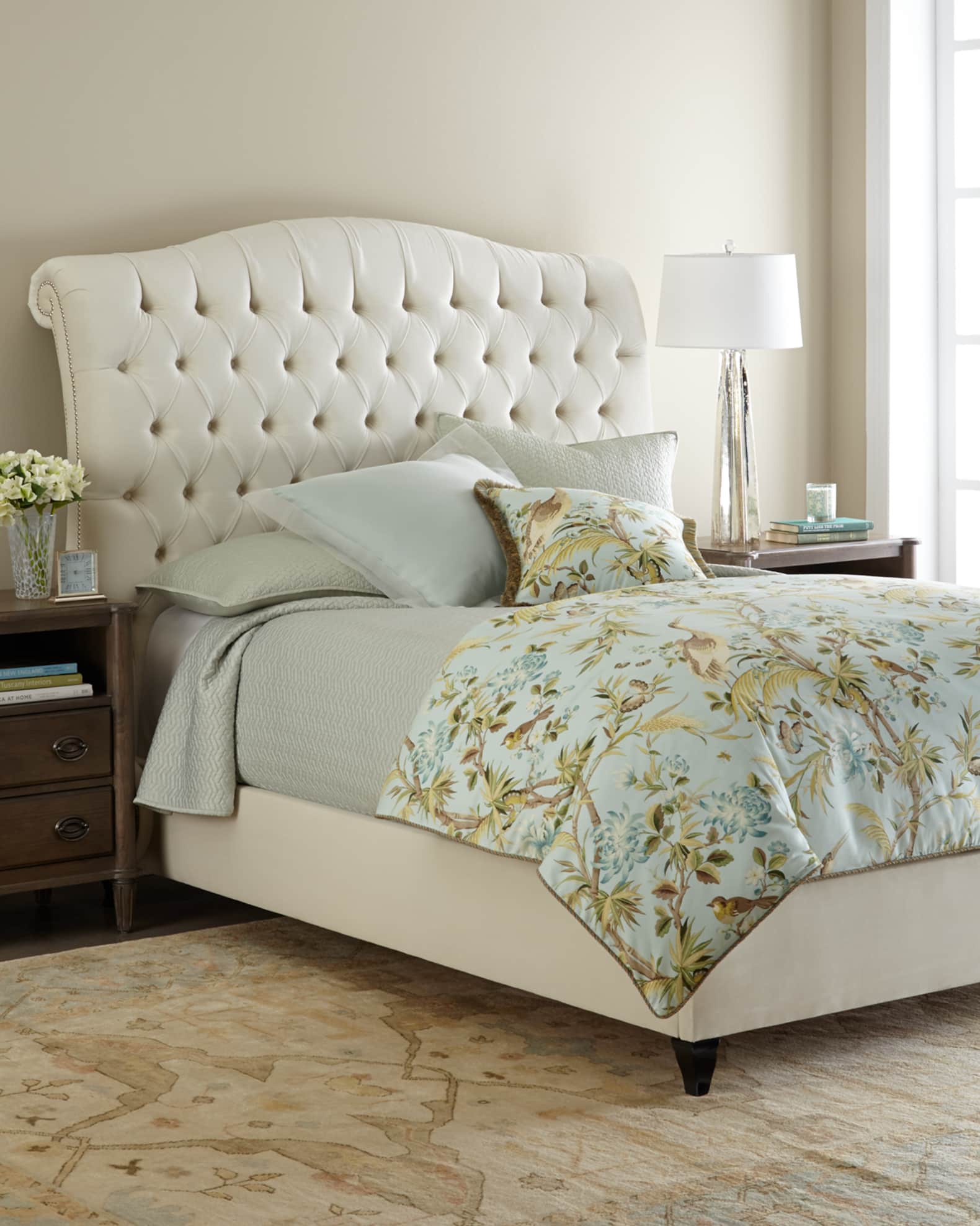 Harper Tufted Queen Bed 1