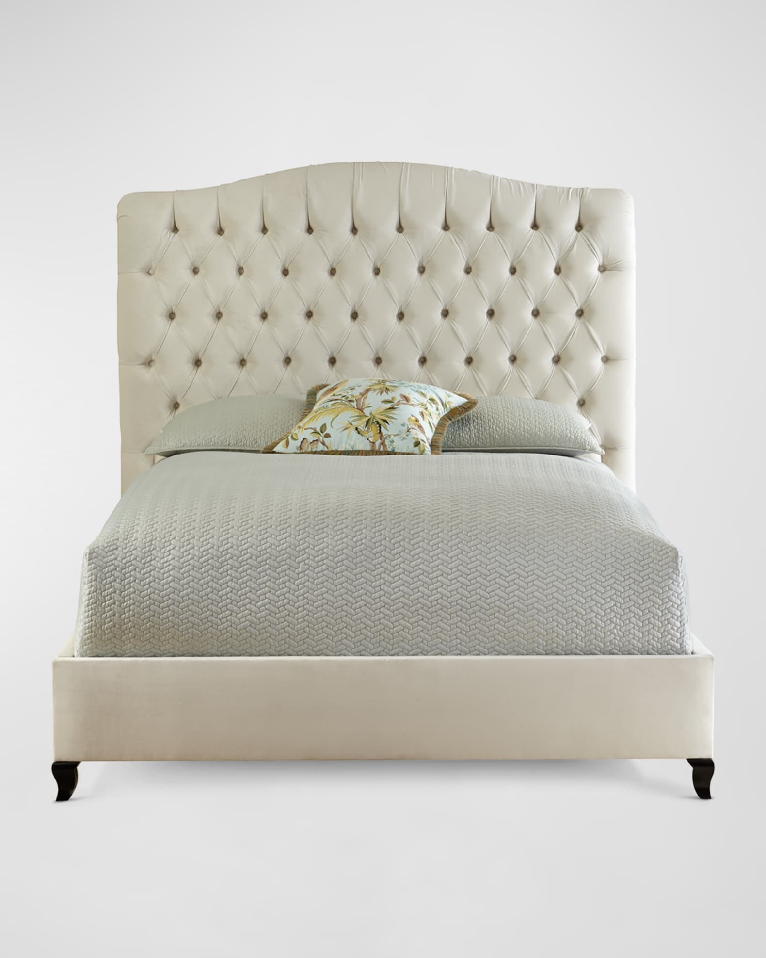 Harper Tufted Queen Bed 0