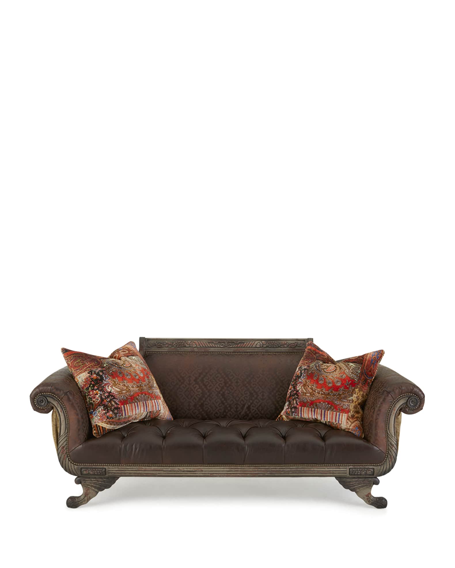 Old Hickory Tannery Sybil Settee Neiman Marcus