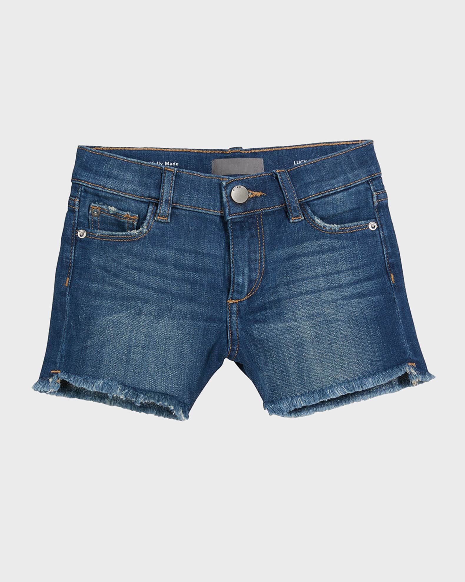 DL1961 Lucy Frayed Cutoff Shorts, Size 7-16