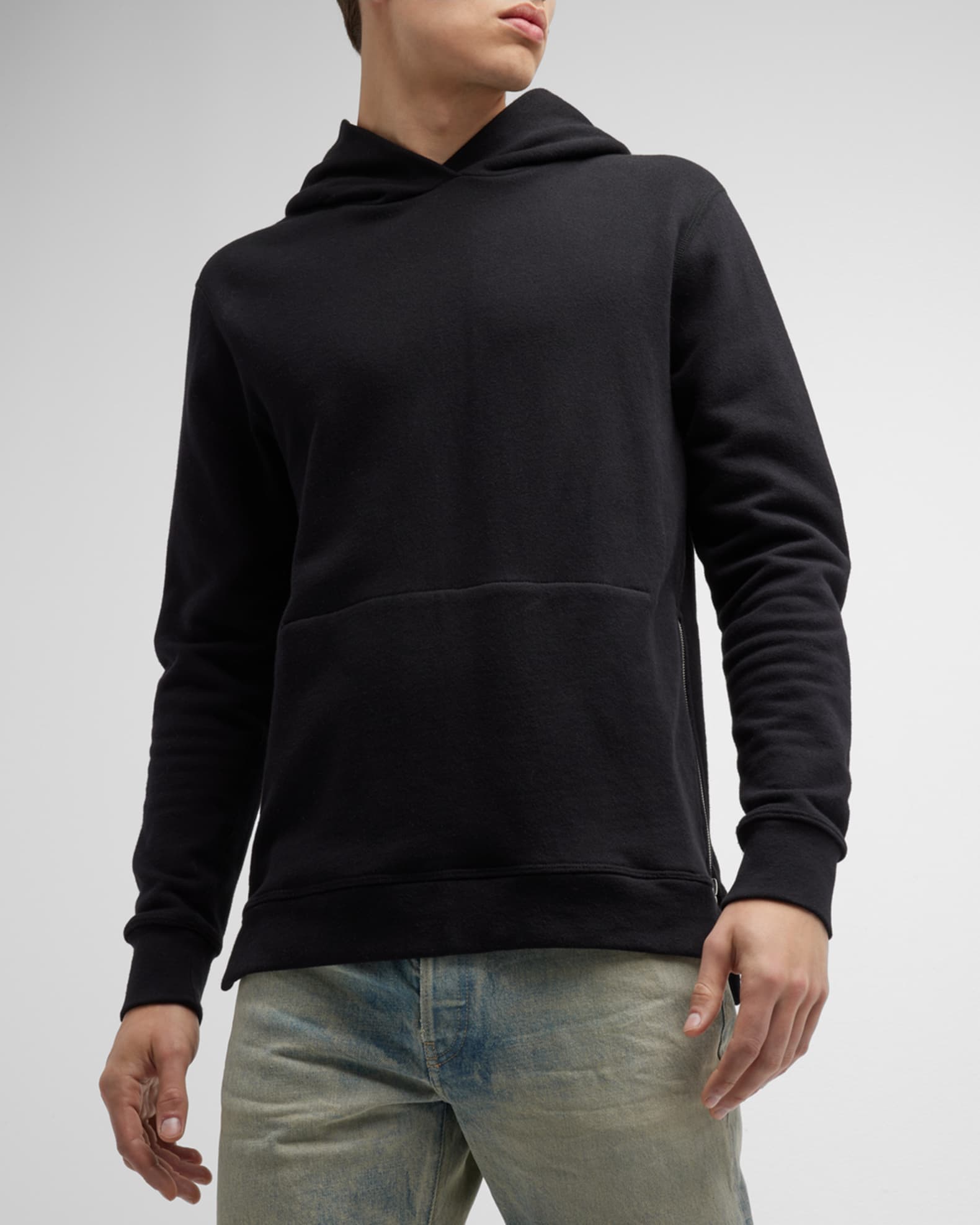 COTTON HOODIE SWEATSHIRT - Black