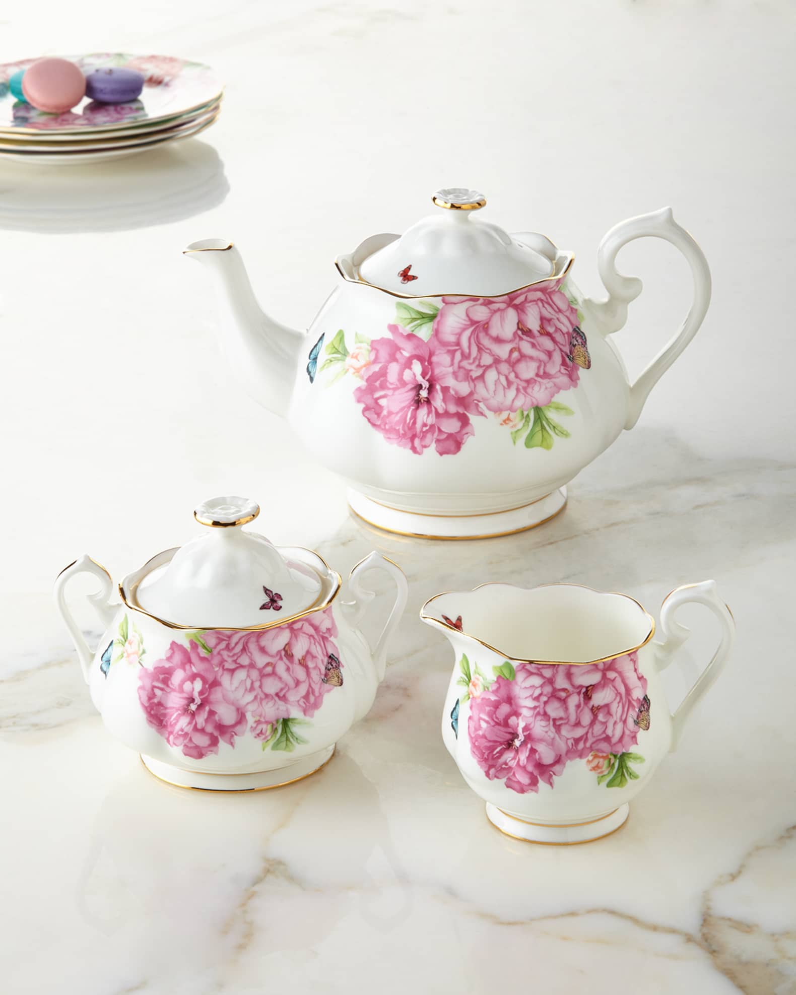 Miranda Kerr for Royal Albert 3Piece Friendship Tea Set Neiman Marcus
