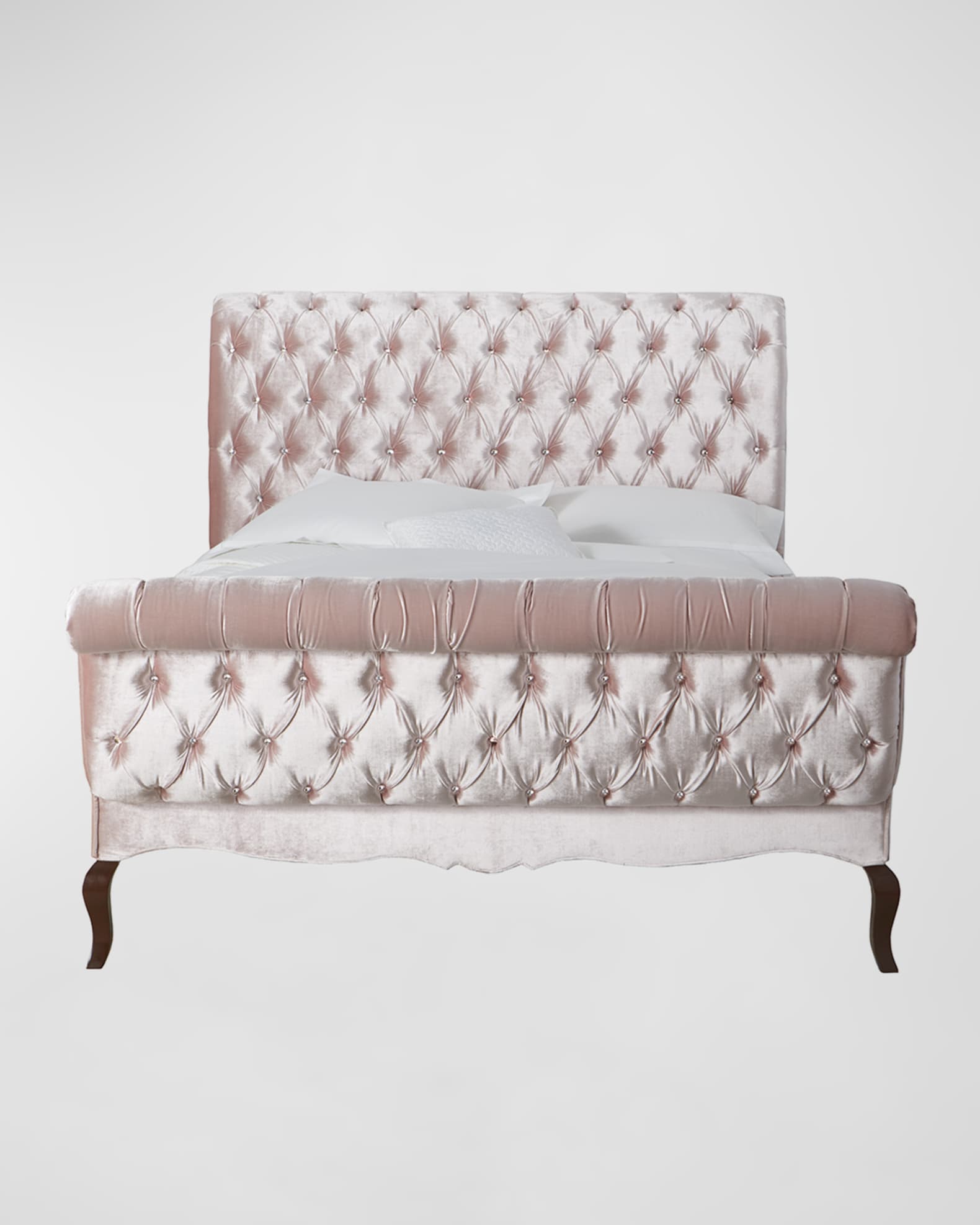 Duncan Fife Blush Tufted Queen Bed Neiman Marcus