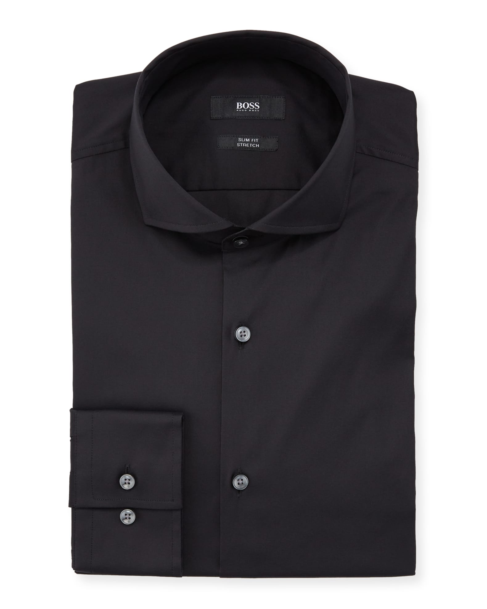 BOSS Slim Fit Stretch Solid Cotton Dress Shirt | Neiman Marcus