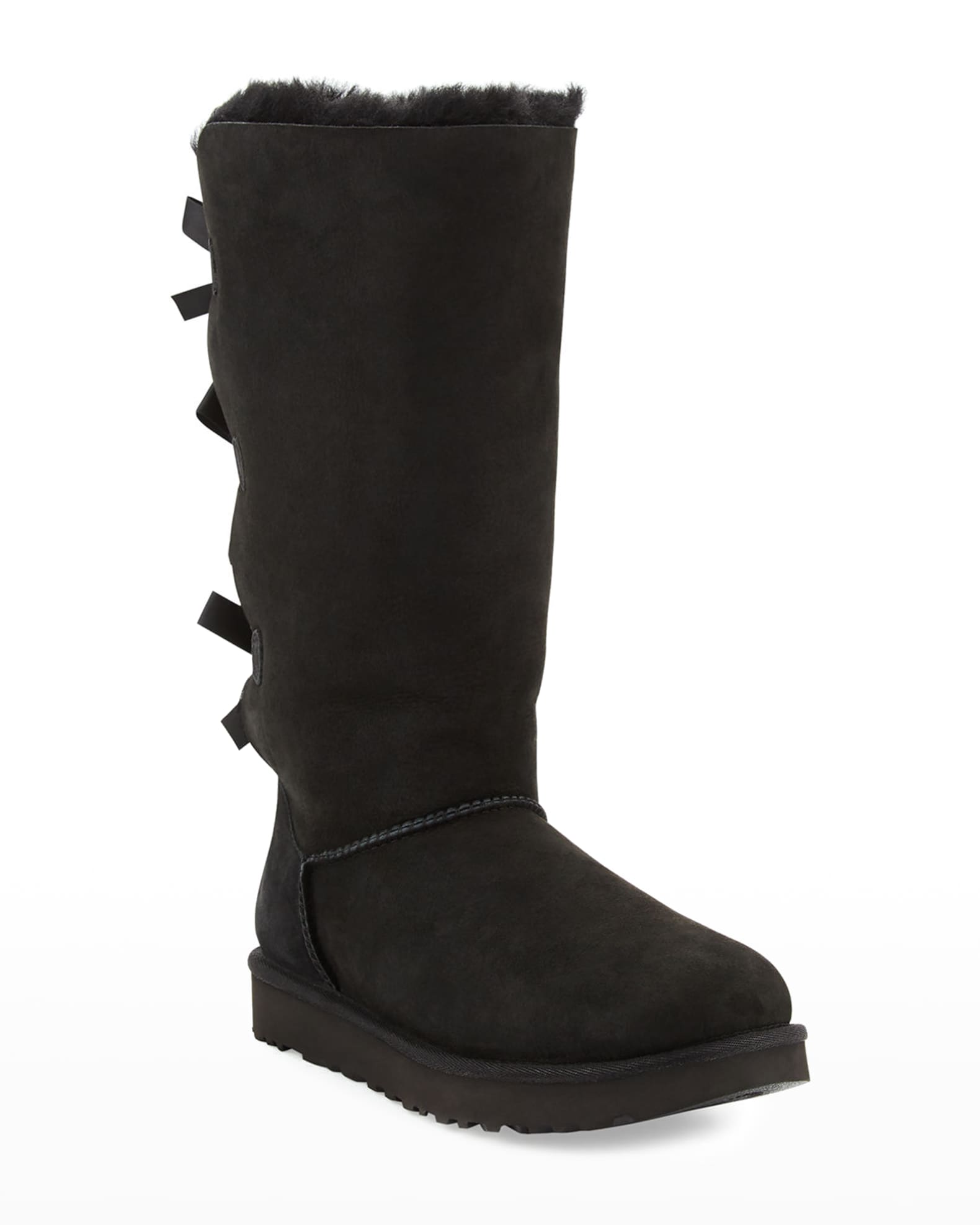 UGG Bailey Bow Tall Shearling Fur Boots | Neiman Marcus