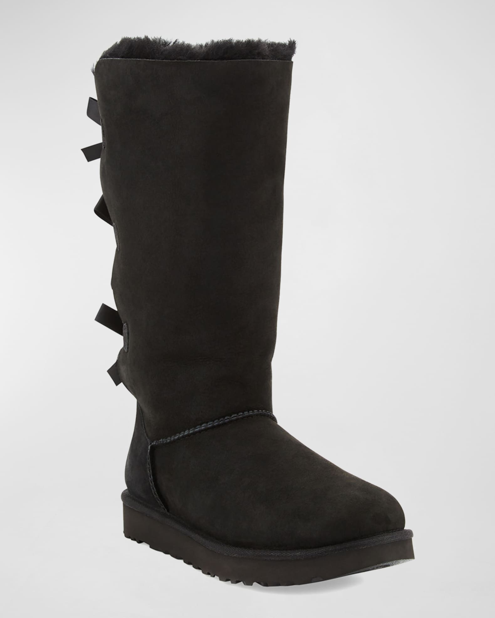 UGG Bailey Bow Tall Shearling Fur Boots | Neiman Marcus