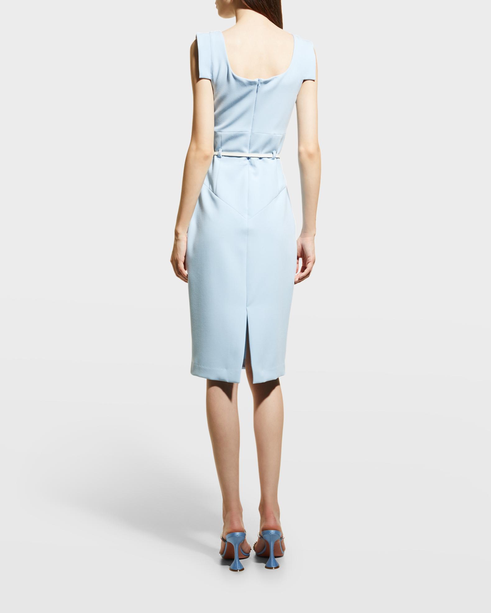 BLACK HALO Jackie O ドレス コバルト ブルー Black Halo Jackie O Belted Sheath Dress | Neiman Marcus