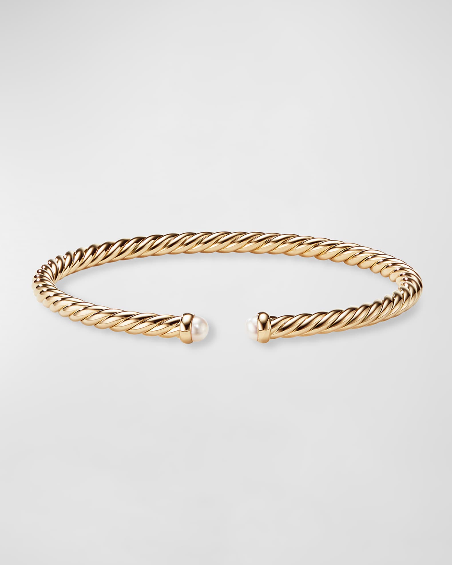 David Yurman 4mm CableSpira 18K Gold Bracelet | Neiman Marcus