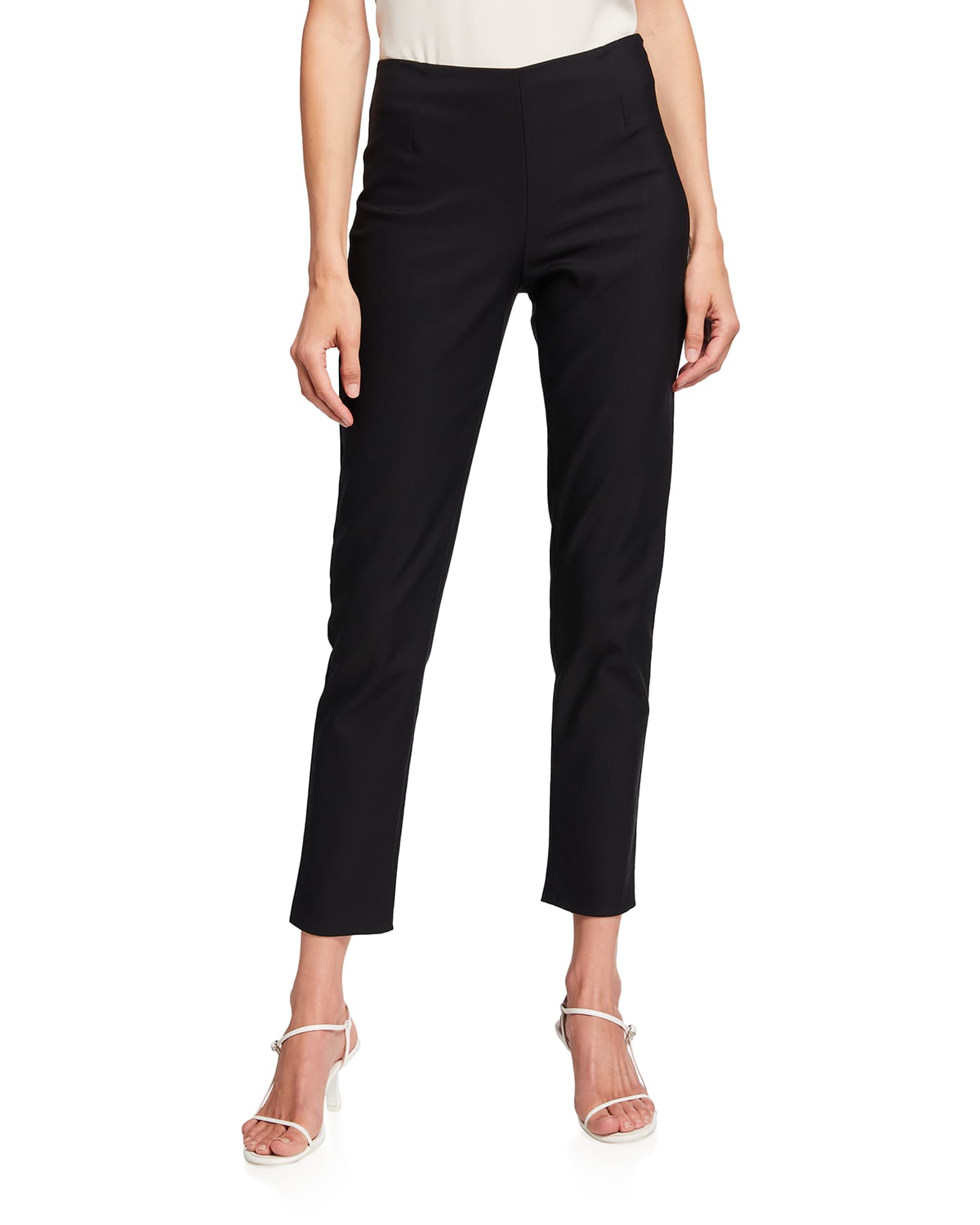 Lela Rose Catherine Slim-Leg Ankle Pants | Neiman Marcus