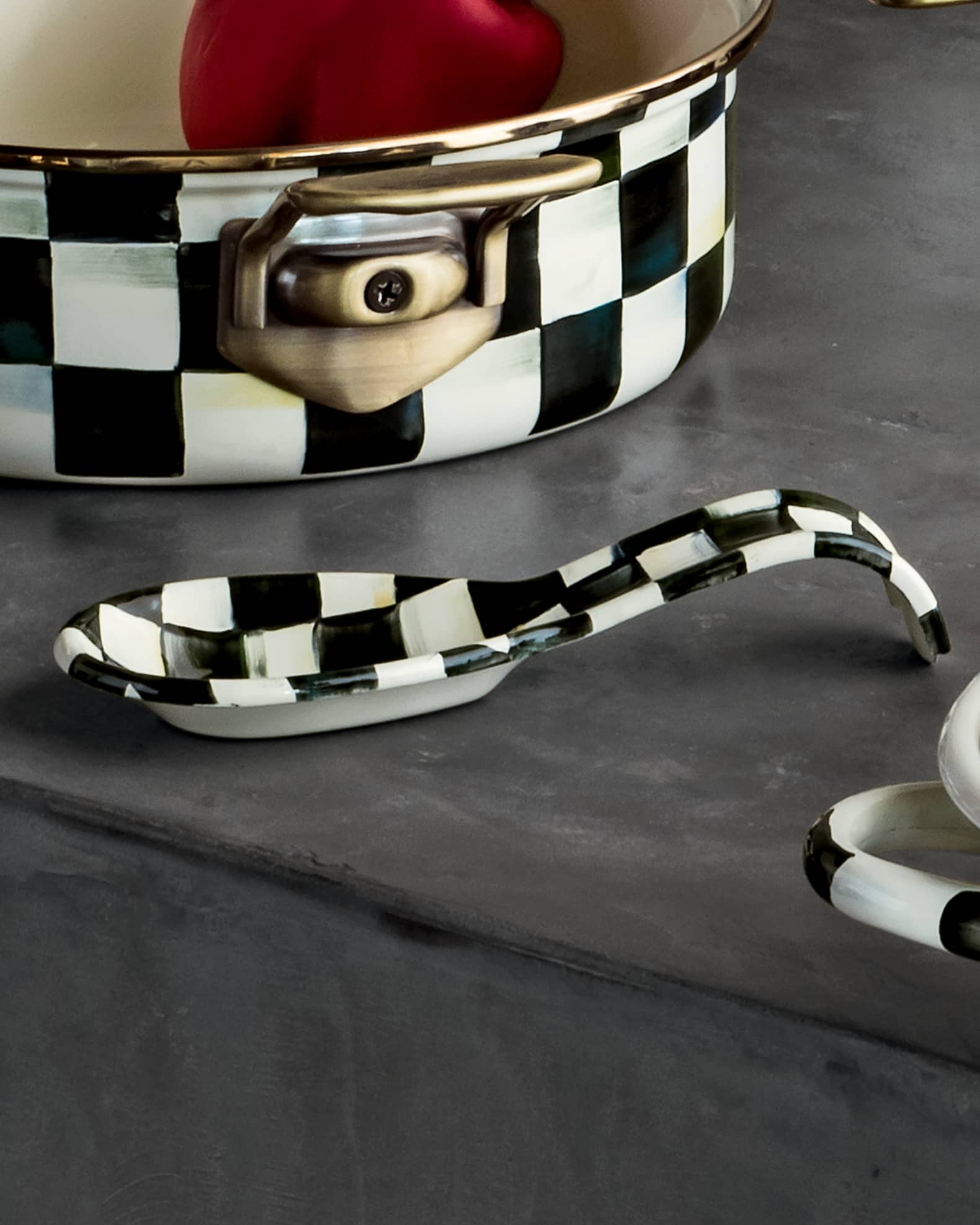 Courtly Check Enamel Spoon Rest 1
