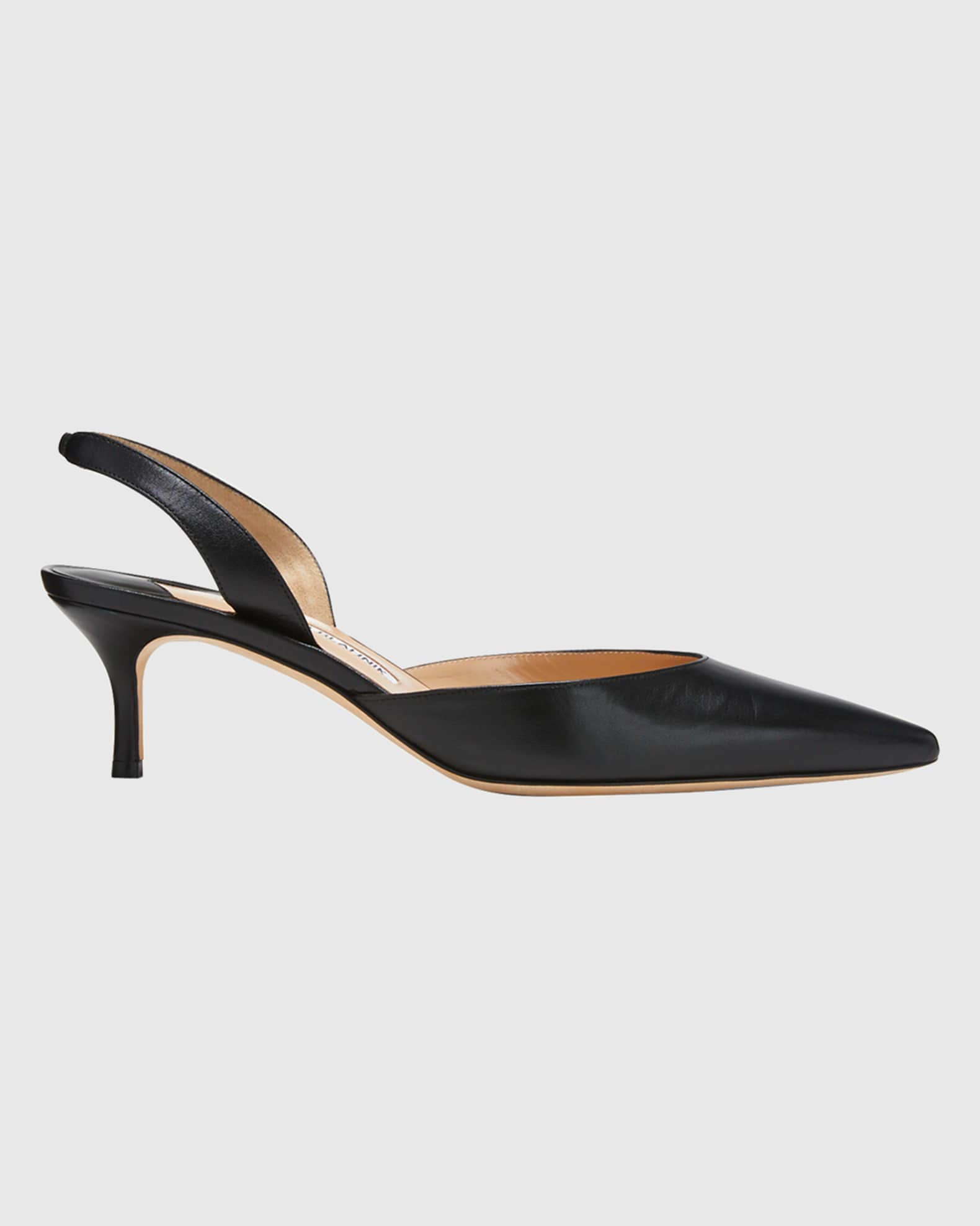 Carolyne Leather Low-Heel Slingback Pump 0